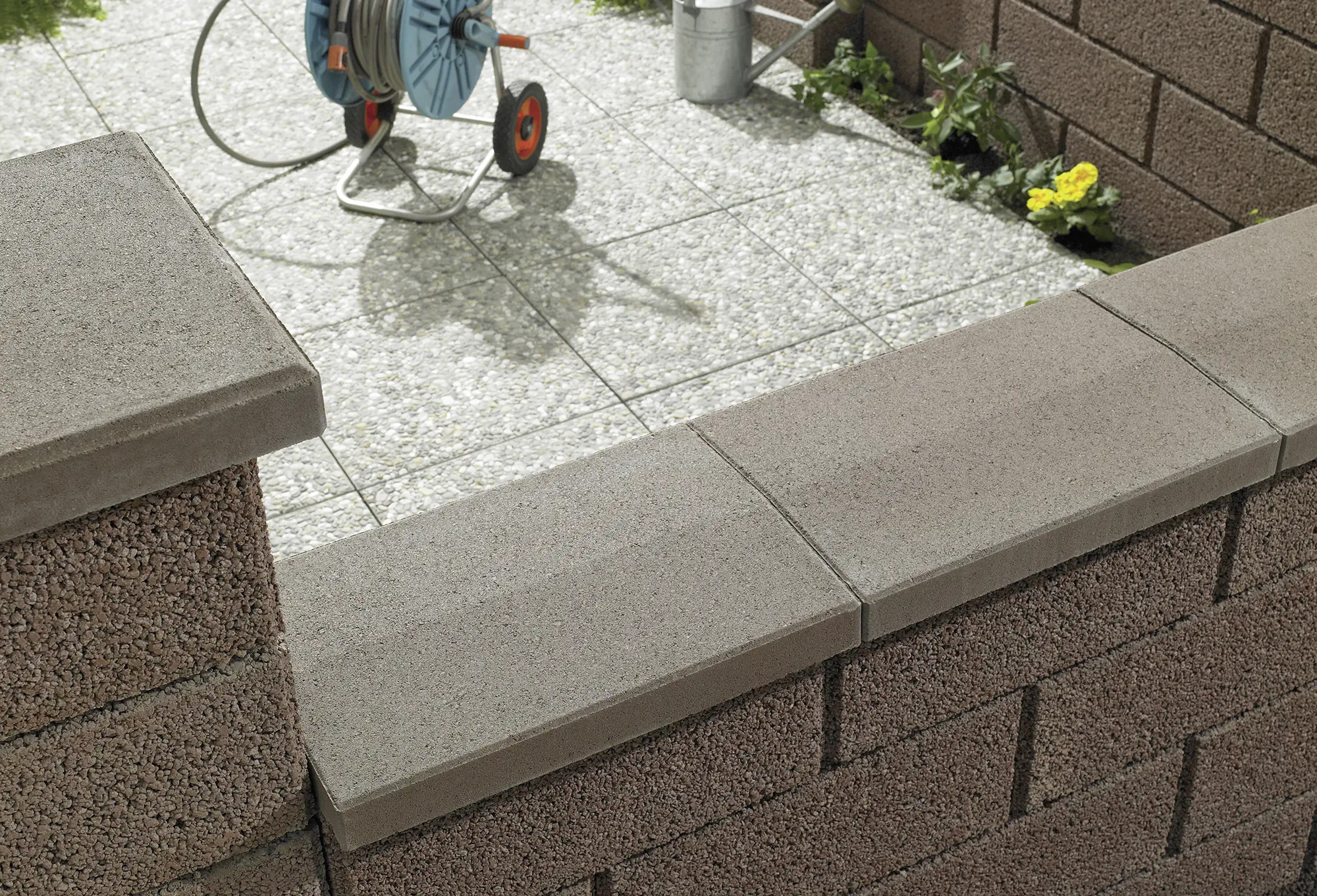 Kann Mauerabdeckung Garten 50 x 33 x 5 cm braun