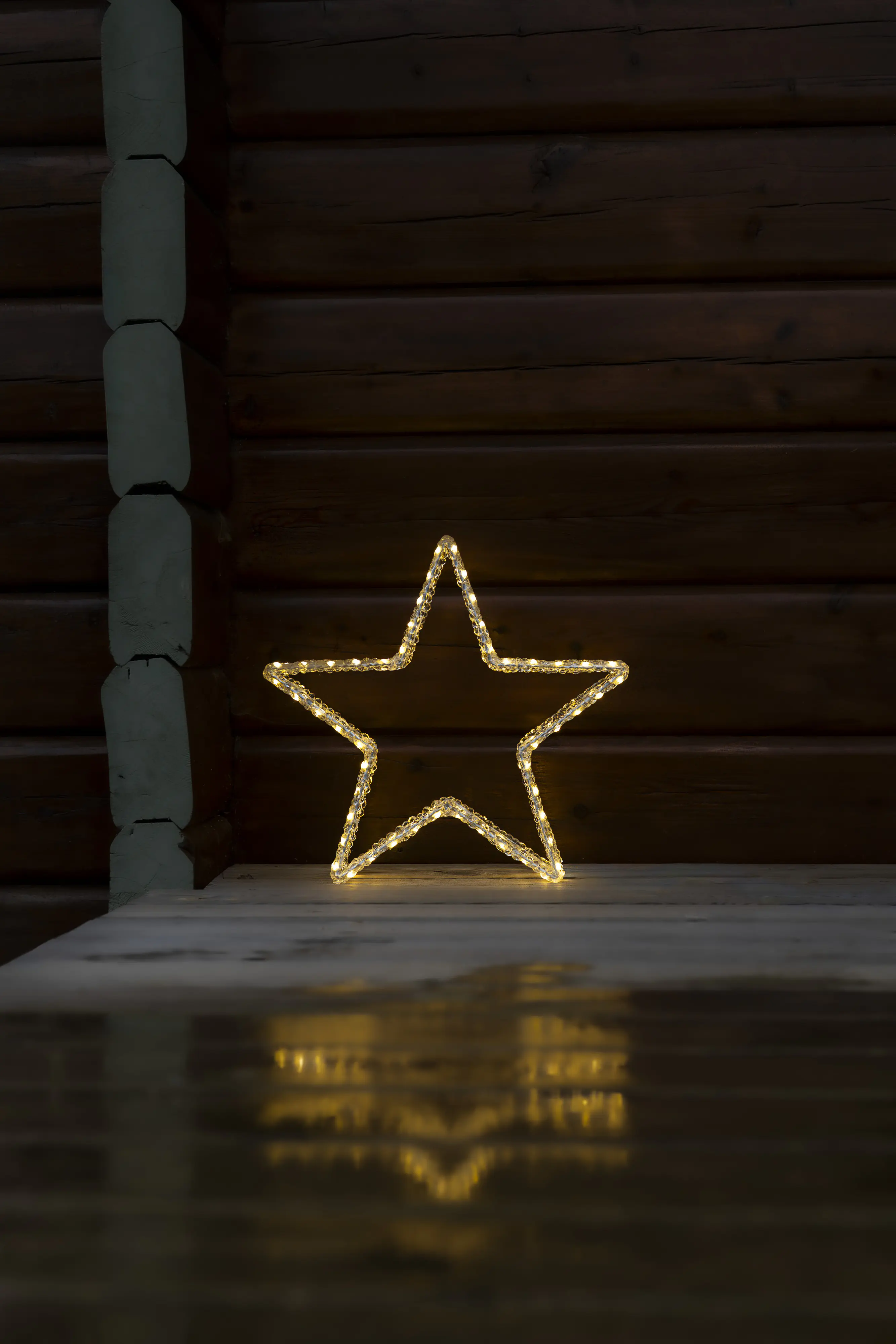 Konstsmide LED Weihnachtsdeko doppelte Weihnachtssterne 102 Dioden 40 cm warmweiß