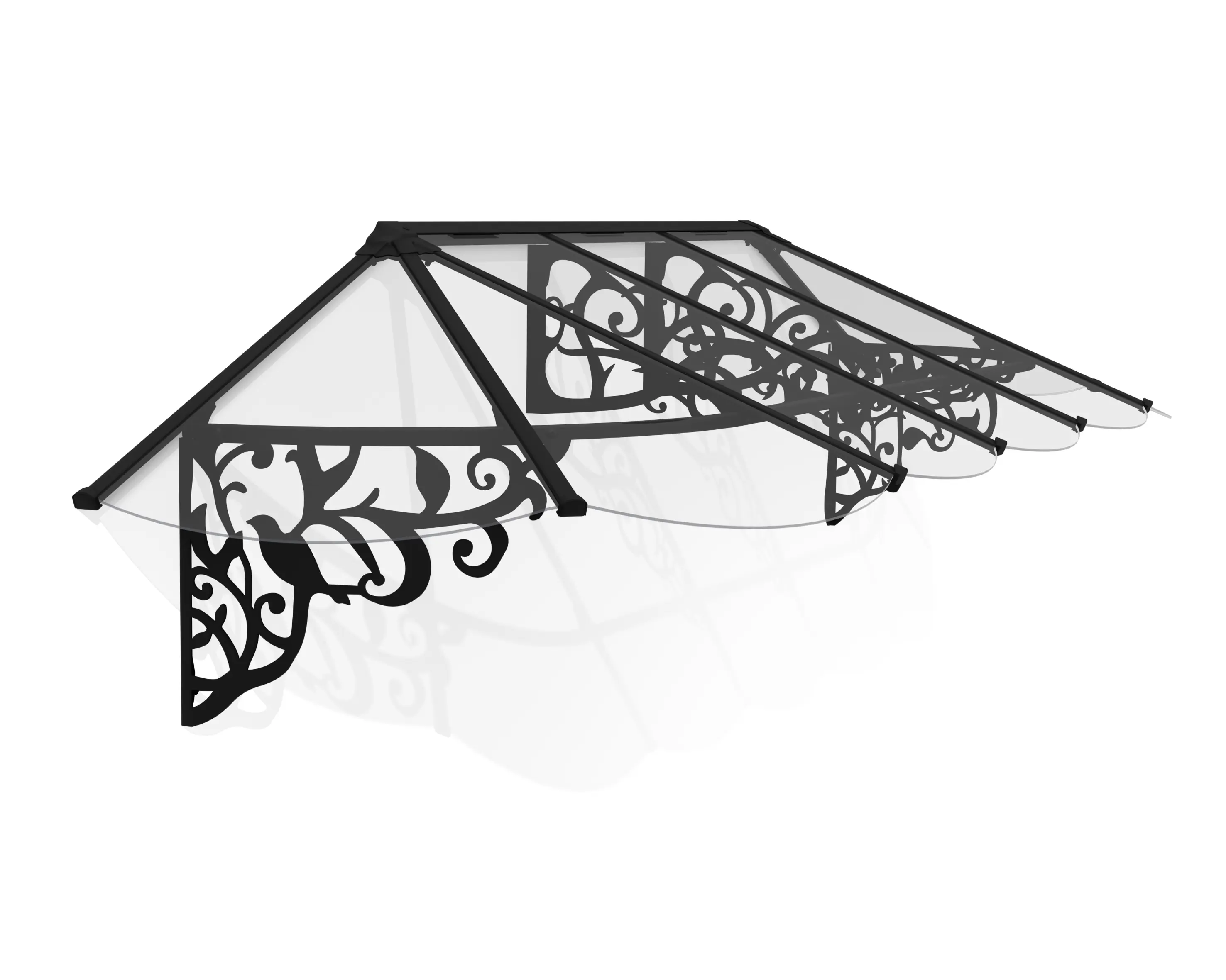 Canopia Vordach Lily 3100 Schwarz Alu 349 x 88 cm