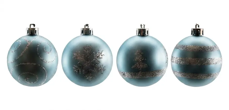 TrendLine Weihnachtskugeln bruchfest, langlebig Ø 6 cm dämmerungsblau 6 Stück
