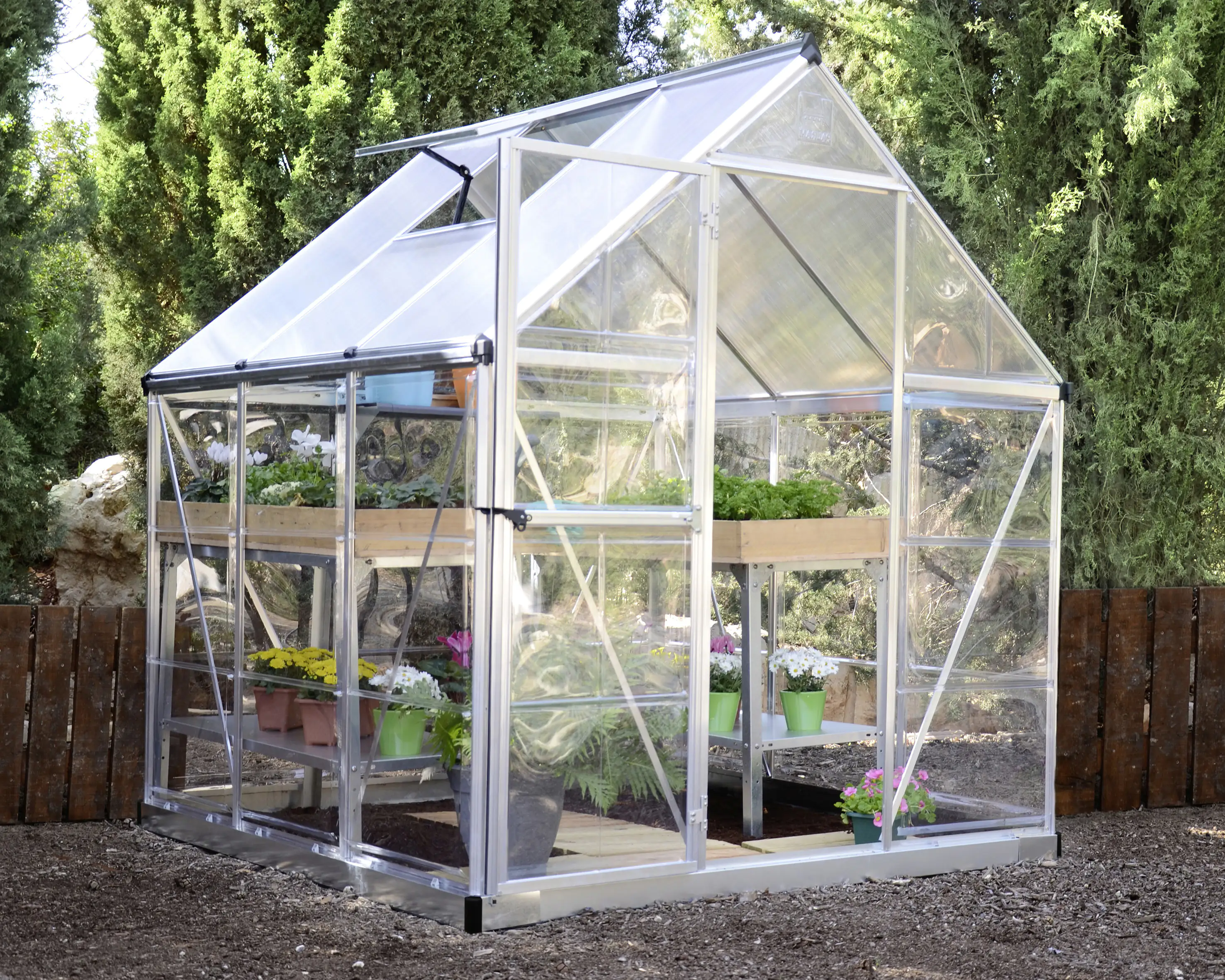 Canopia Gewächshaus Hybrid 6X6 silber 185 x 186 x 208 cm