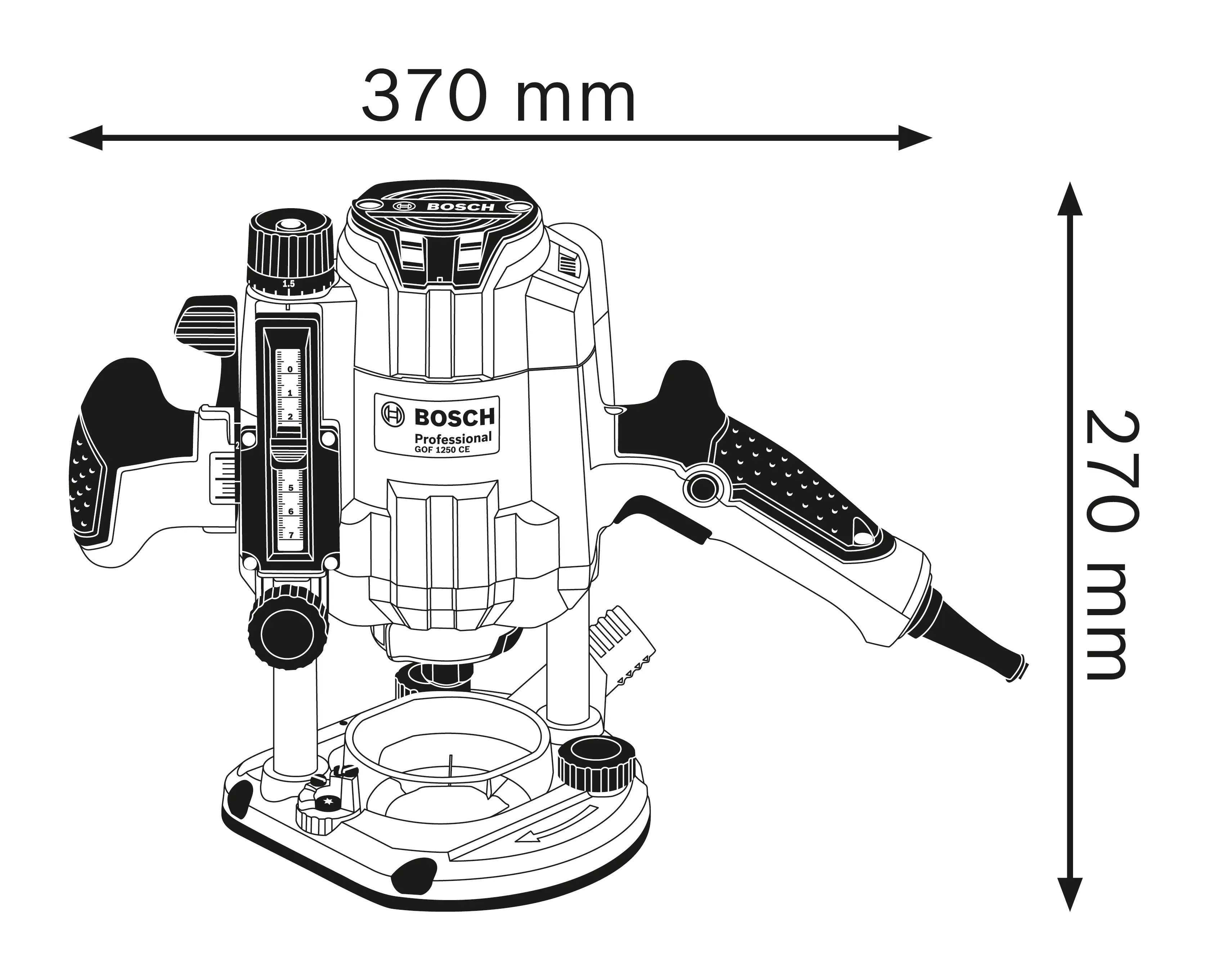 Bosch Professional Präzisions-Oberfräse GOF 1250 CE 