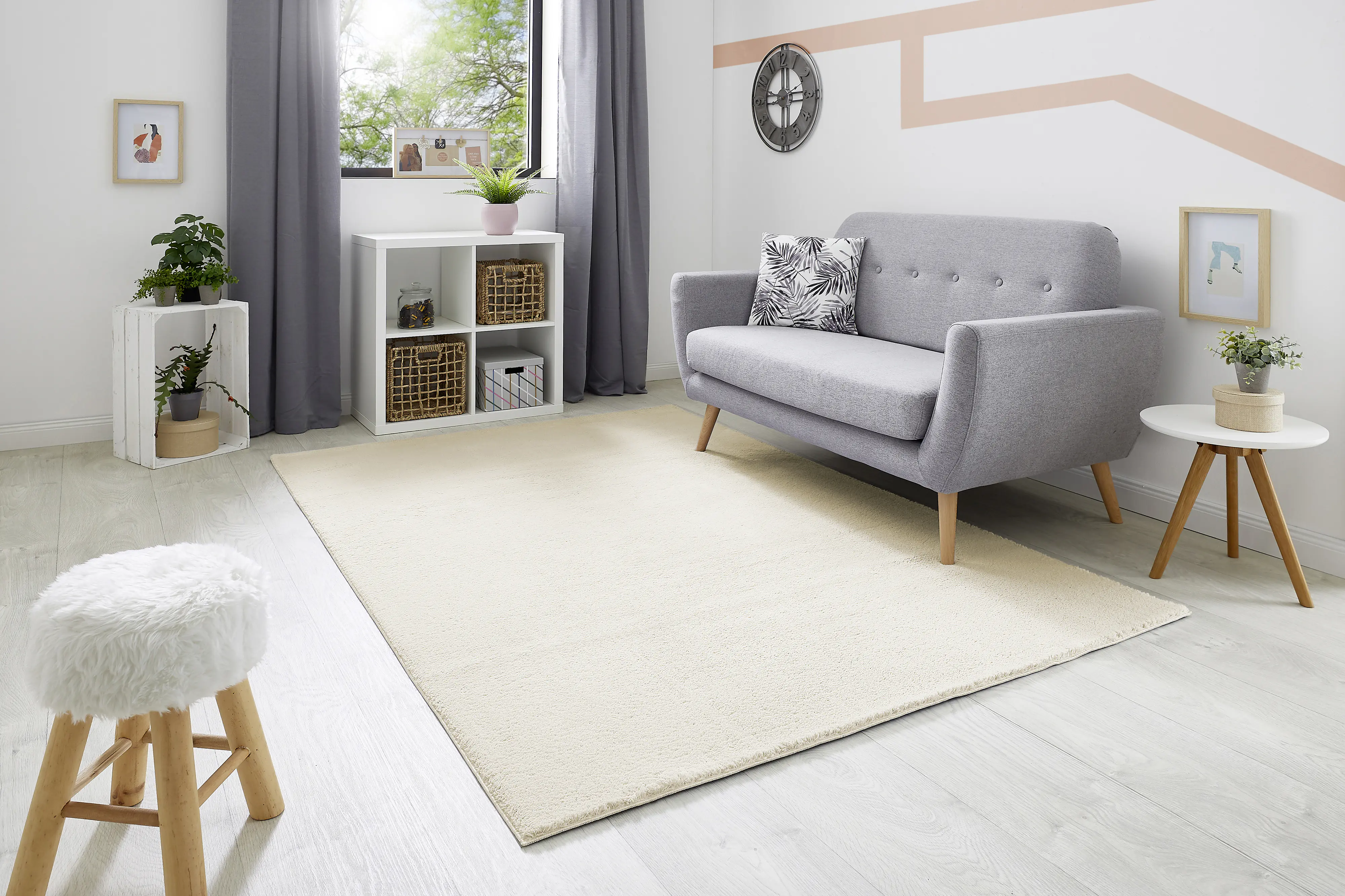 Flachwebteppich Bartolo 160 x 230 cm creme