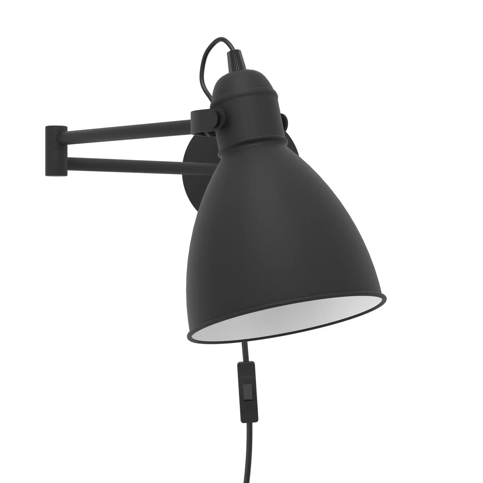 Eglo Wandleuchte San Peri E27 schwarz Stahl