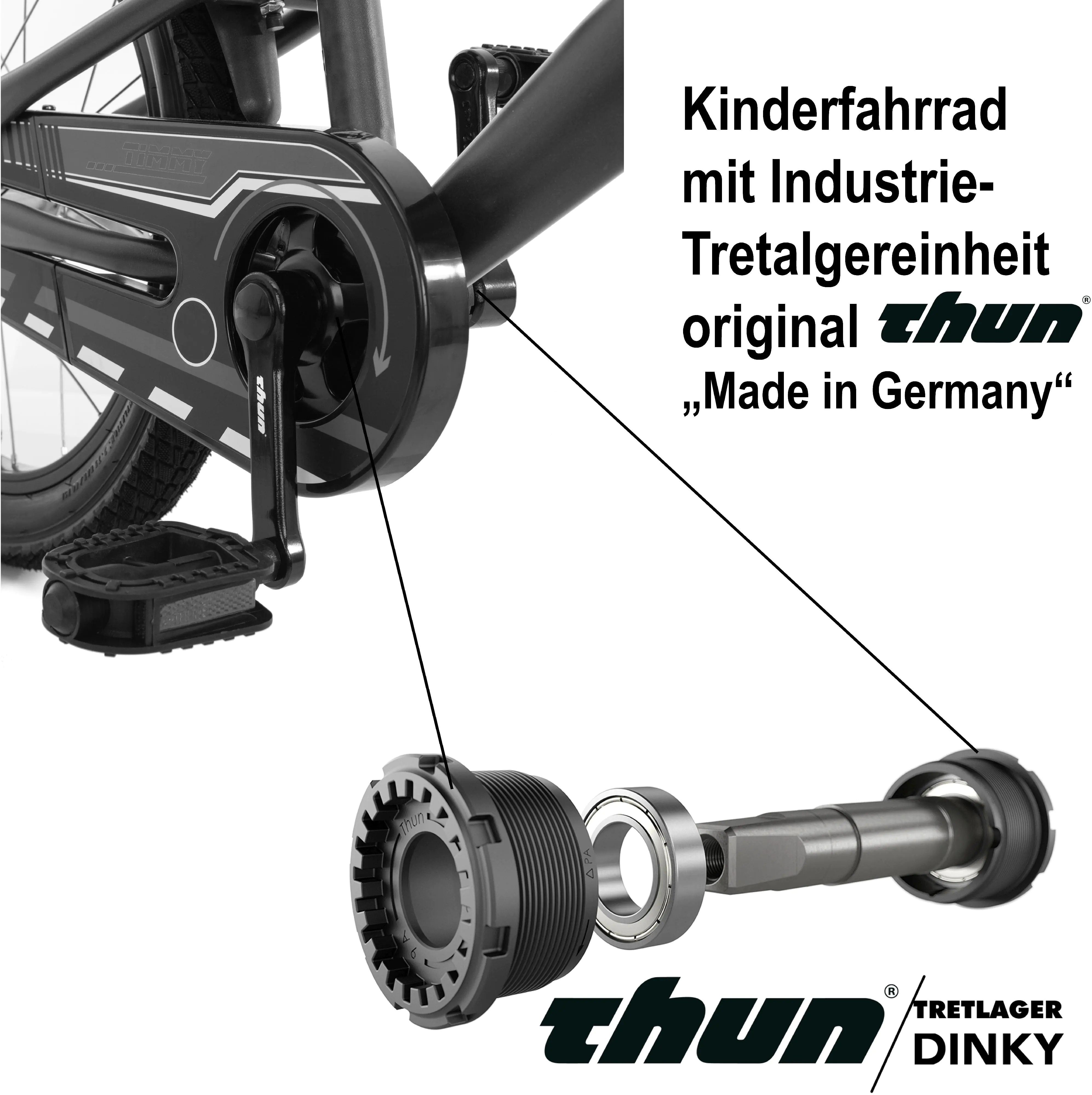 Bachtenkirch Kinderfahrrad Polizei 18 Zoll kristallweiß/blau/neon