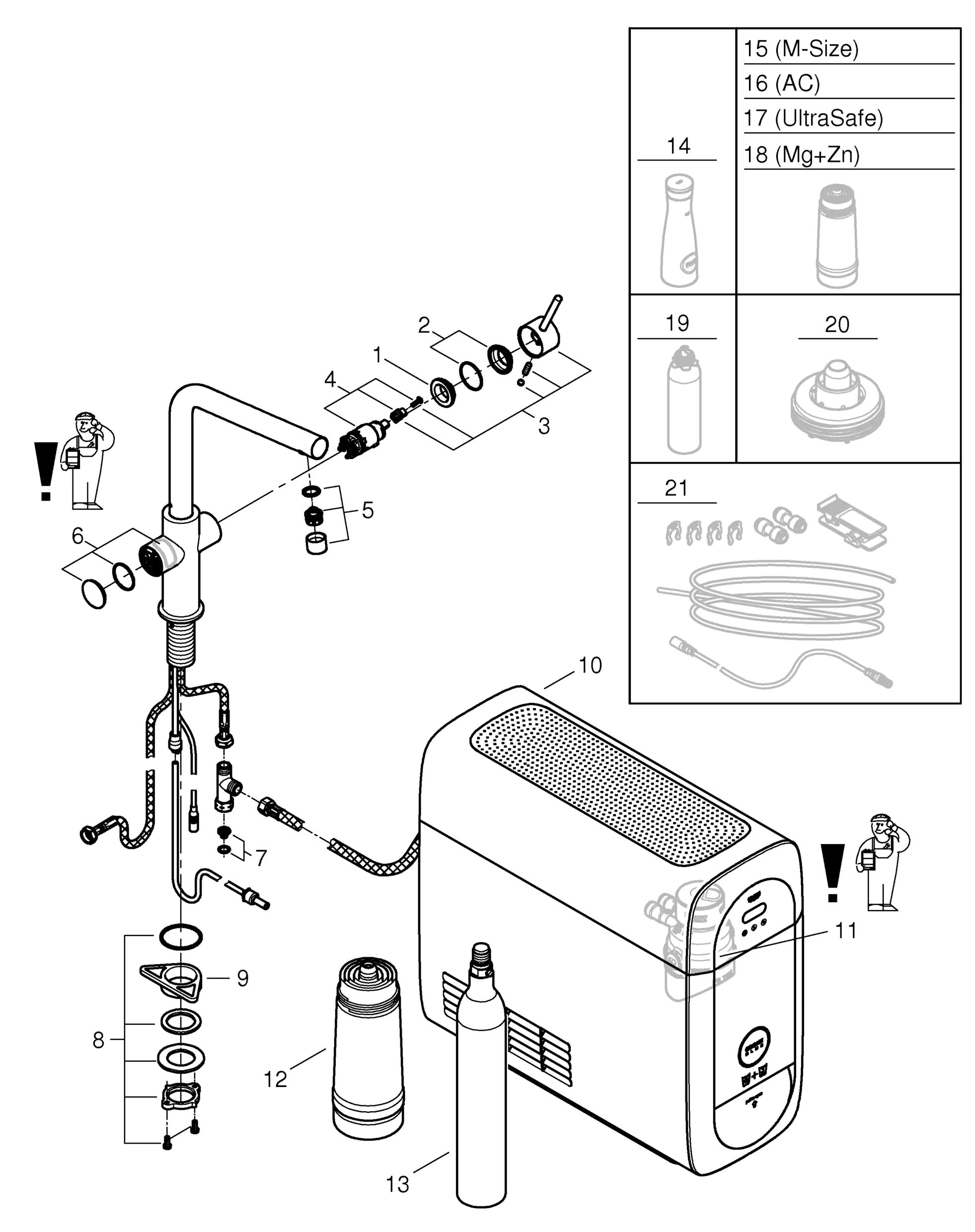 Grohe Blue Home L-Auslauf Starter Kit chrom
