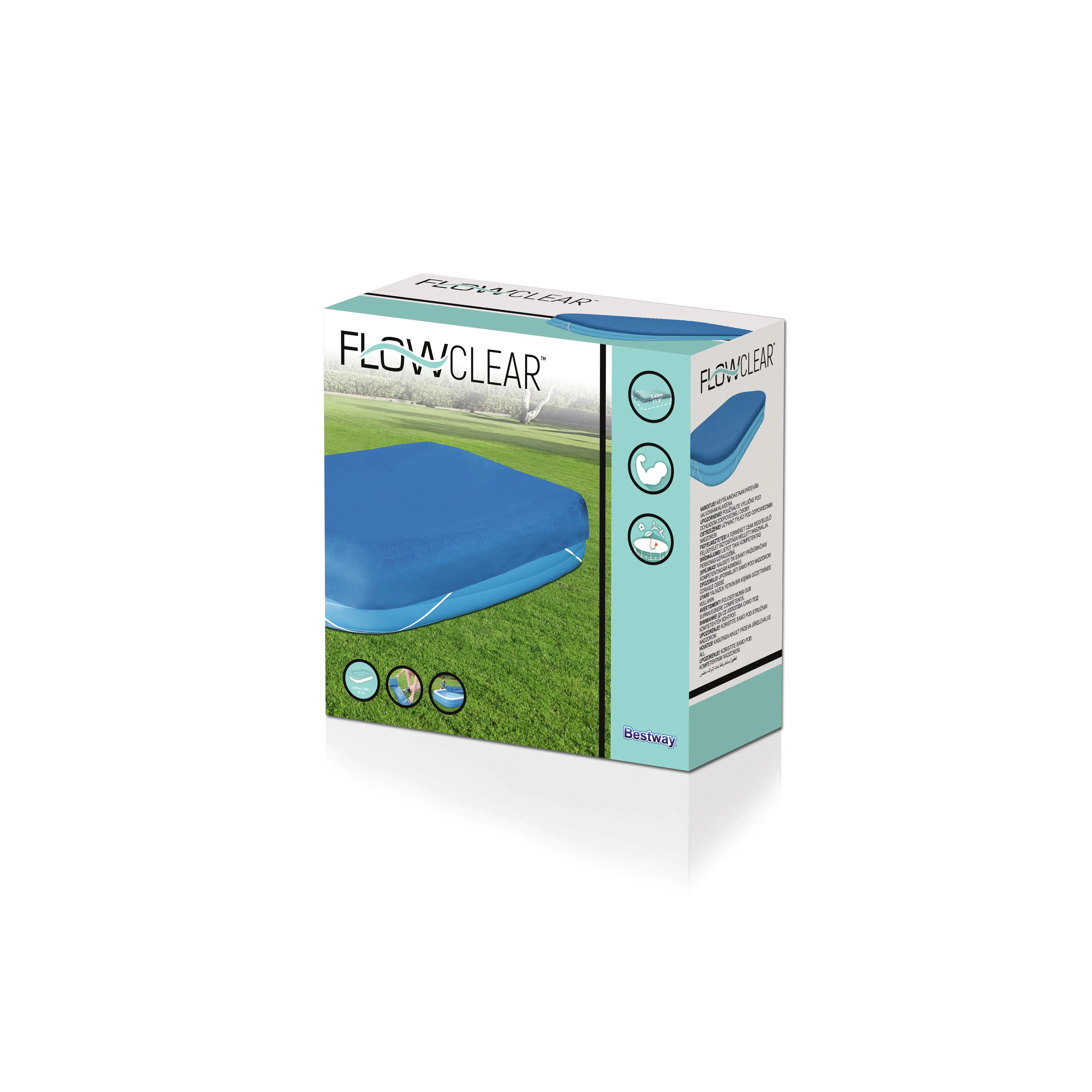 Bestway Poolabdeckung eckig 3 x 1,83 m