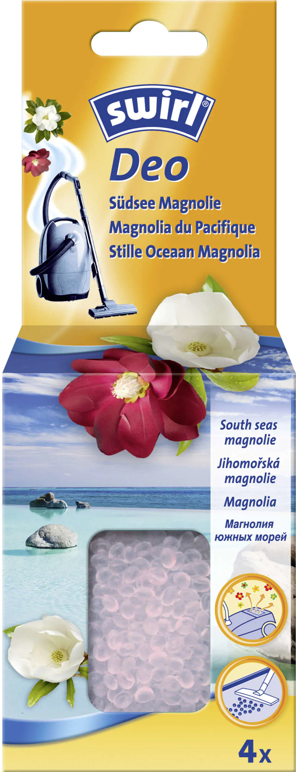 Swirl Deo Perlen für Staubsauger Südsee-Magnolie 4 Portionen