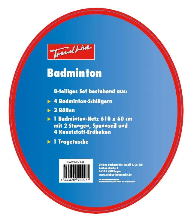 TrendLine Badminton-Set 8-teilig