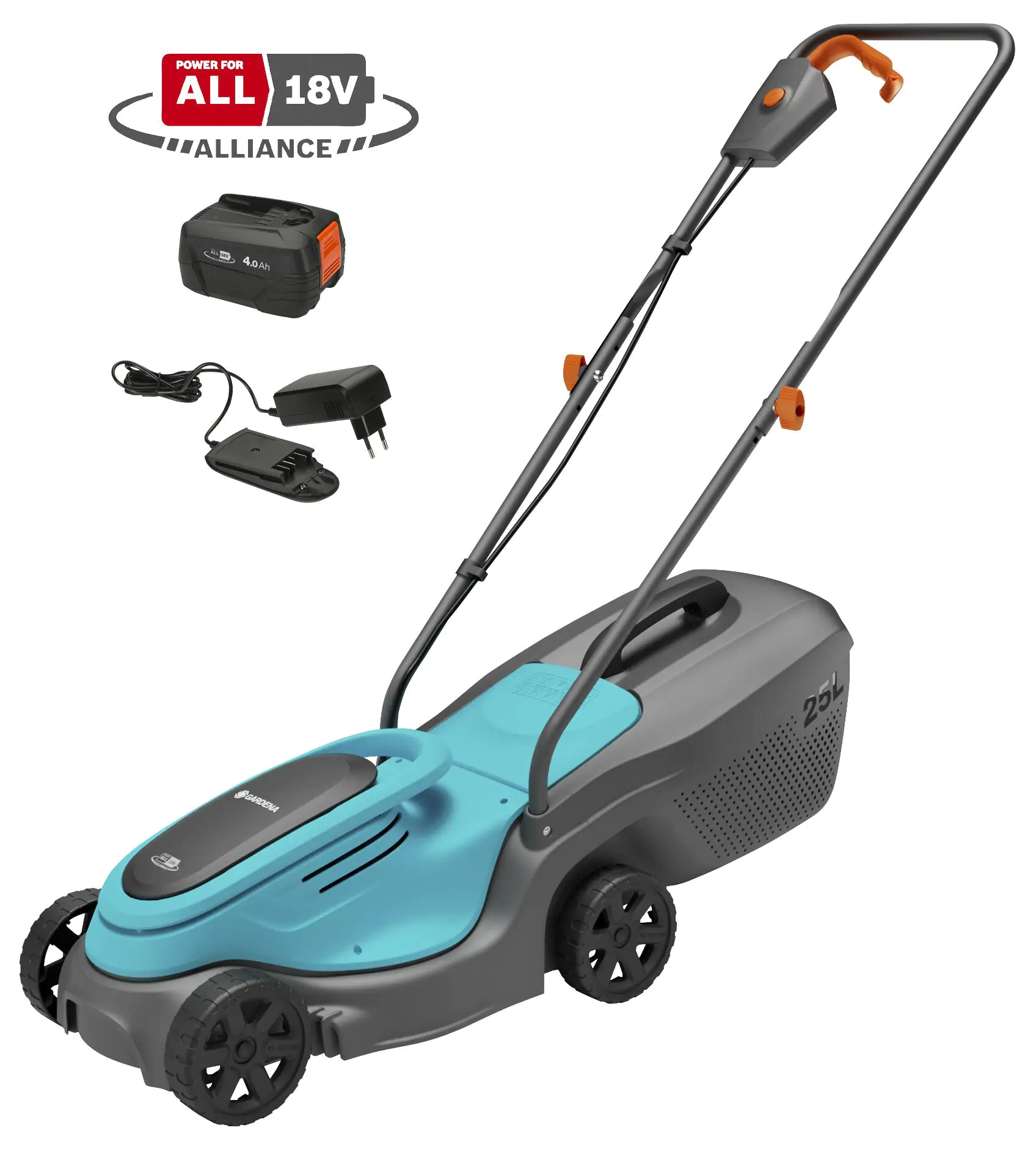 Gardena Akku Rasenmäher PowerMax 30/18 V, 18V, 30 cm Schnittbreite