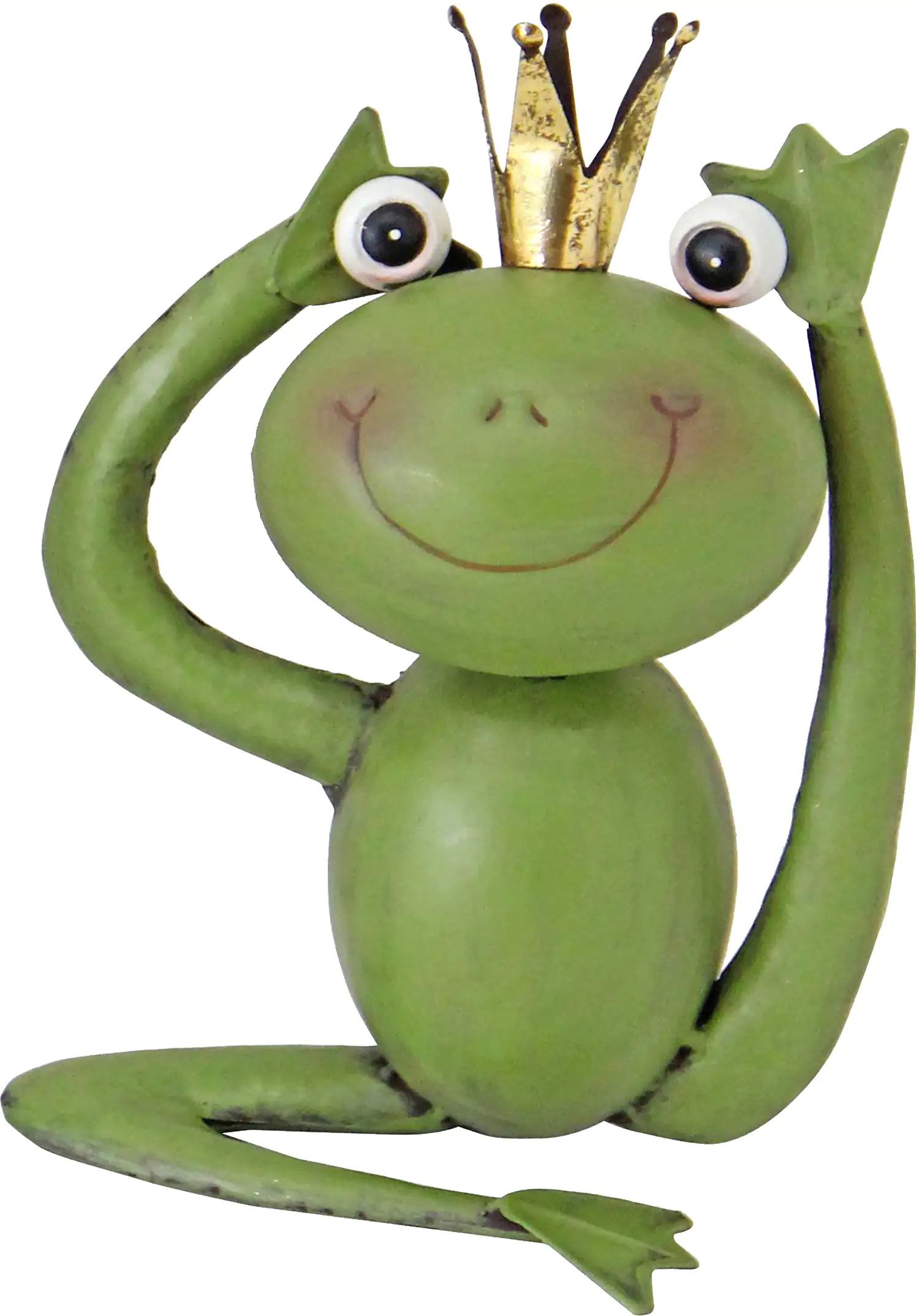 TrendLine Dekofigur Frosch Metall 27 x 21 cm grün 