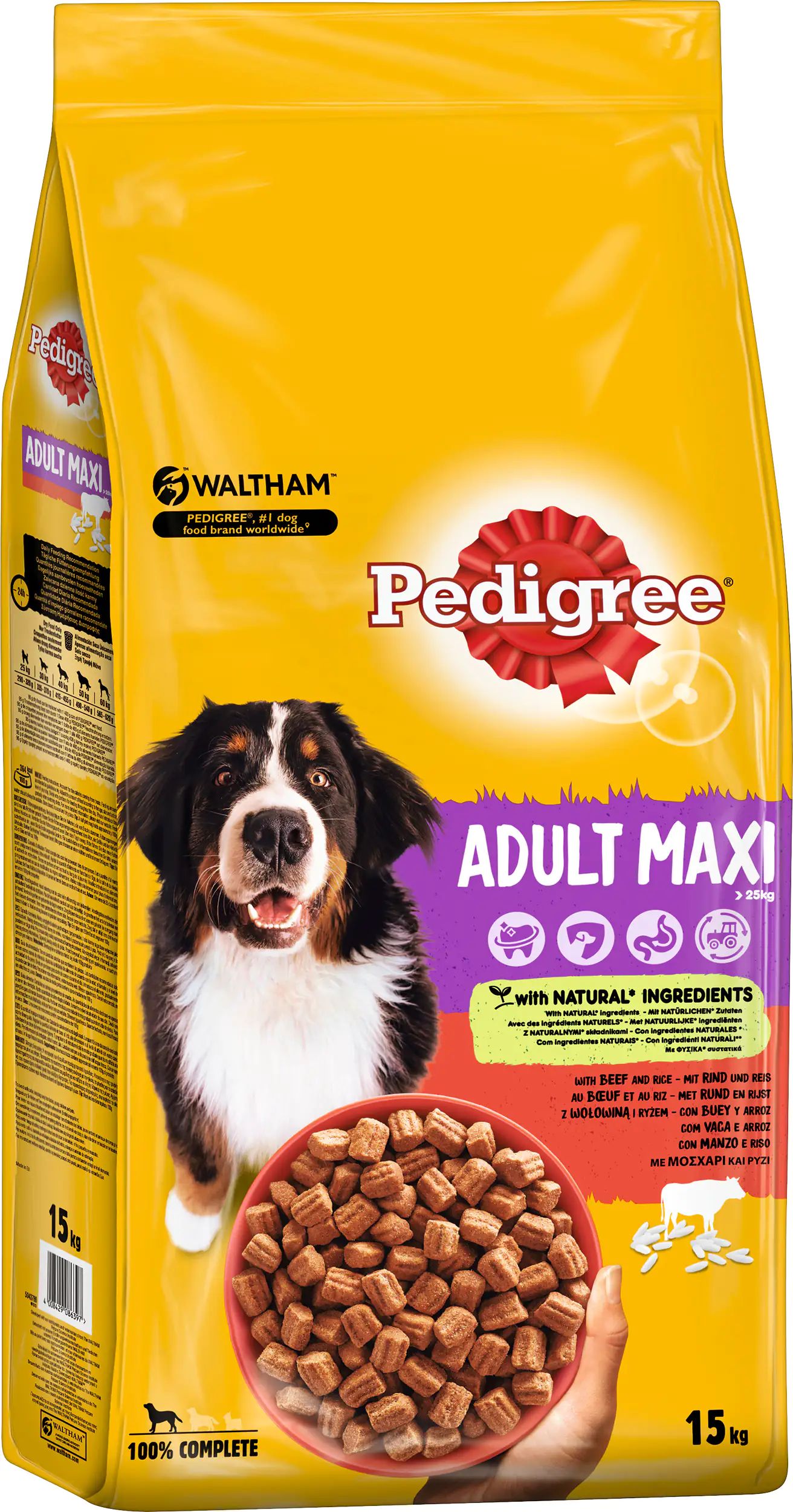 Pedigree Hundetrockenfutter Adult Maxi 15 kg Rind & Reis 