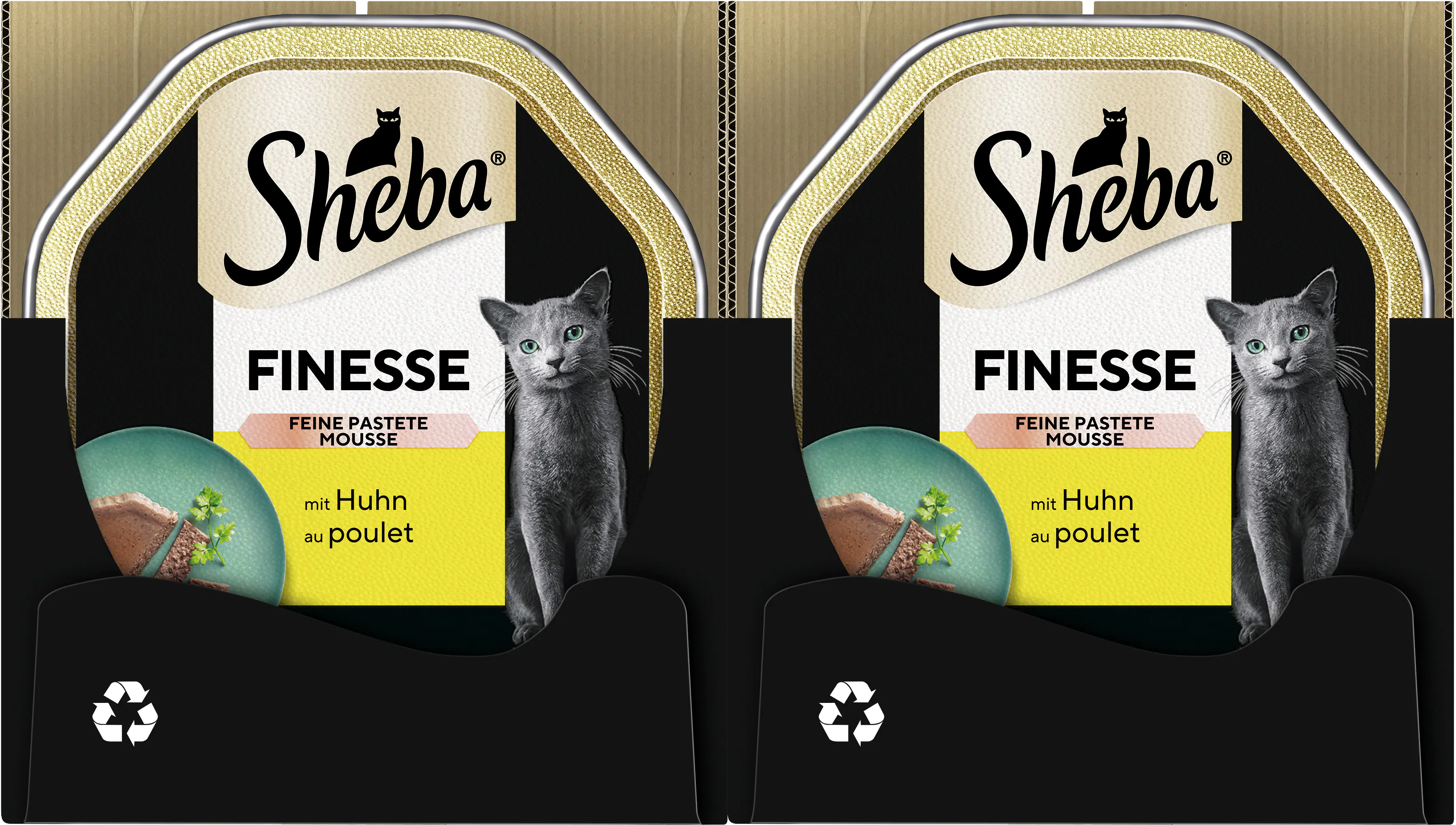 Sheba Finesse Katzennassfutter Adult 85 g Feine Pastete mit Huhn