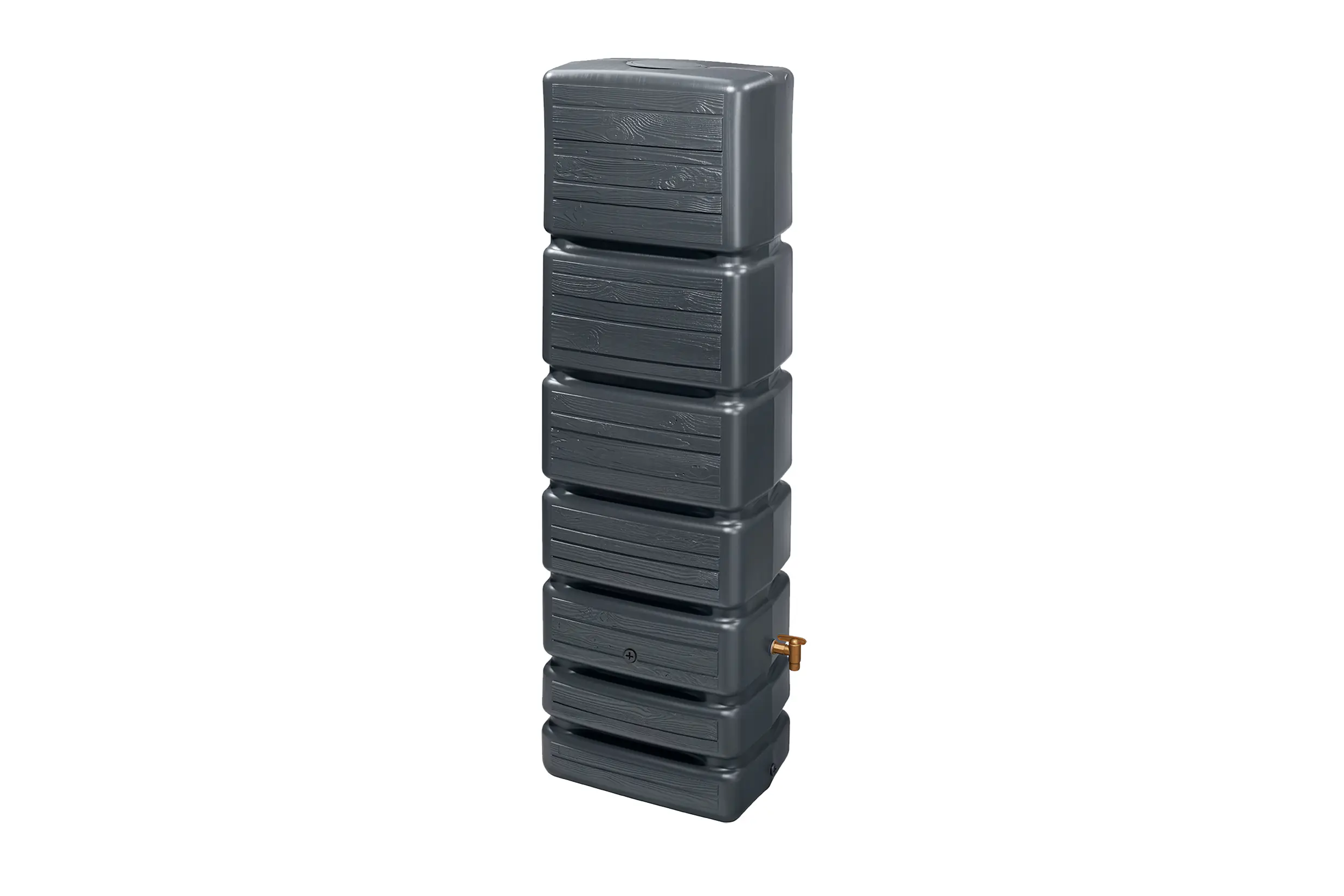 4rain Regenwasser-Wandtank Slim Wood Decor graphite grey 350 L