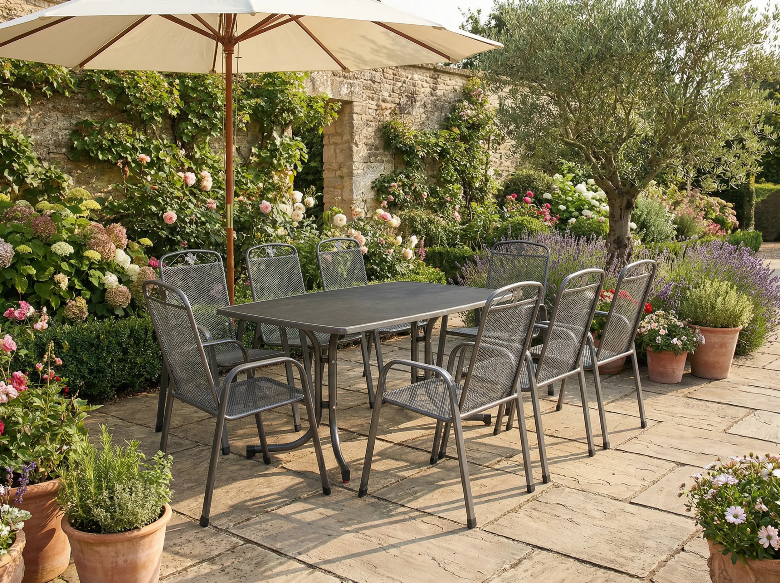 MFG Garten-Essgruppe Boulevard 8 Personen Metall anthrazit 