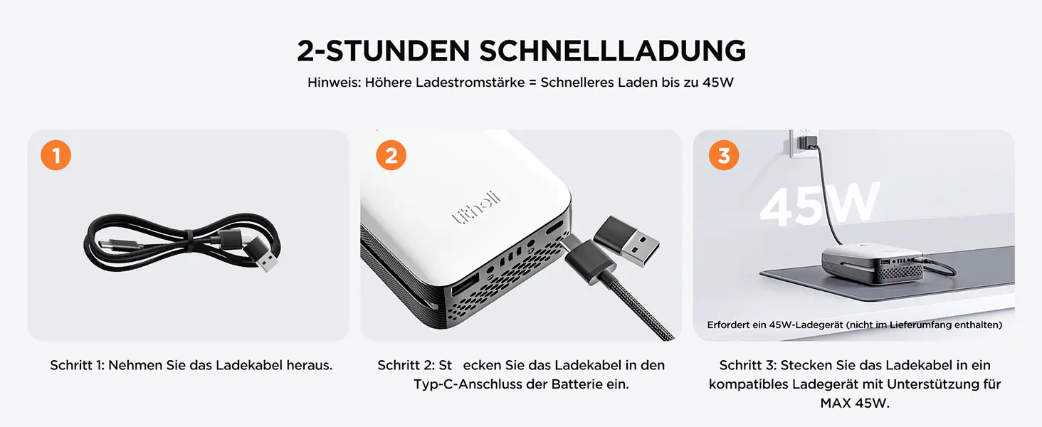 Litheli Akku-Laubbläser U20 2x20V, inkl. 2 Akkus 4.0Ah