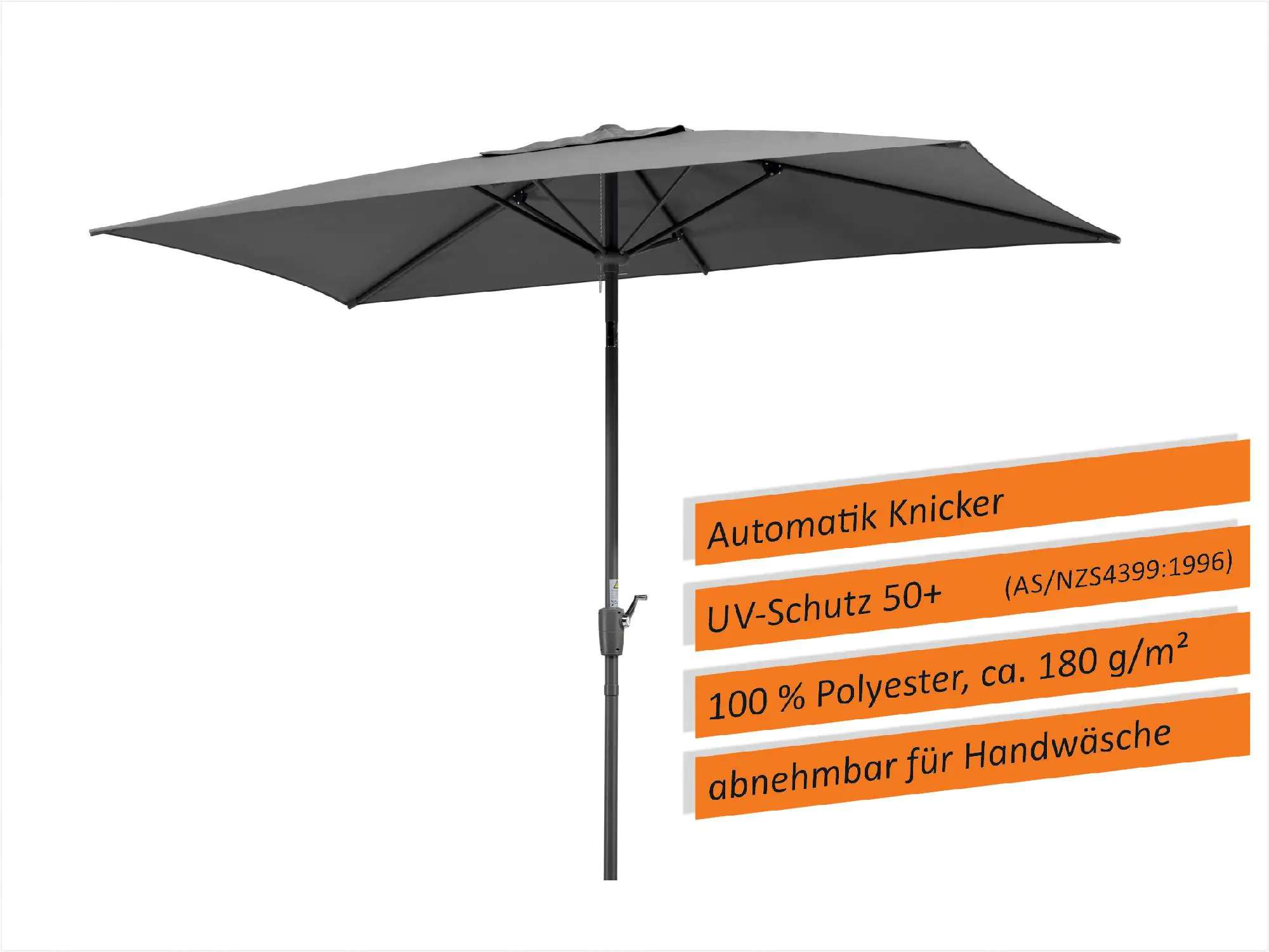 Schneider Sonnenschirm Tunis anthrazit 270 x 150 cm