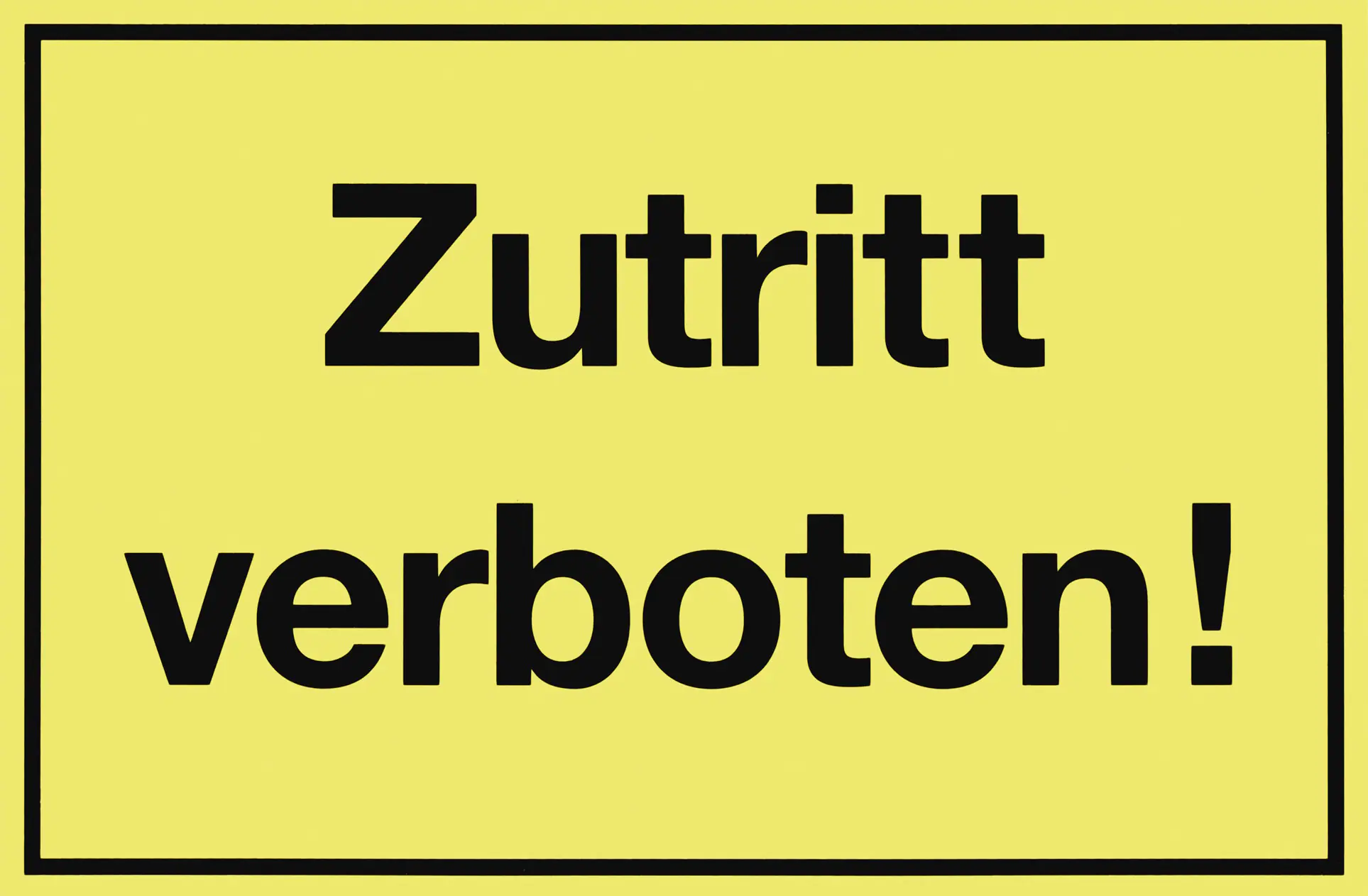 Metafranc Hinweisschild Zutritt verboten 200 x 300 mm