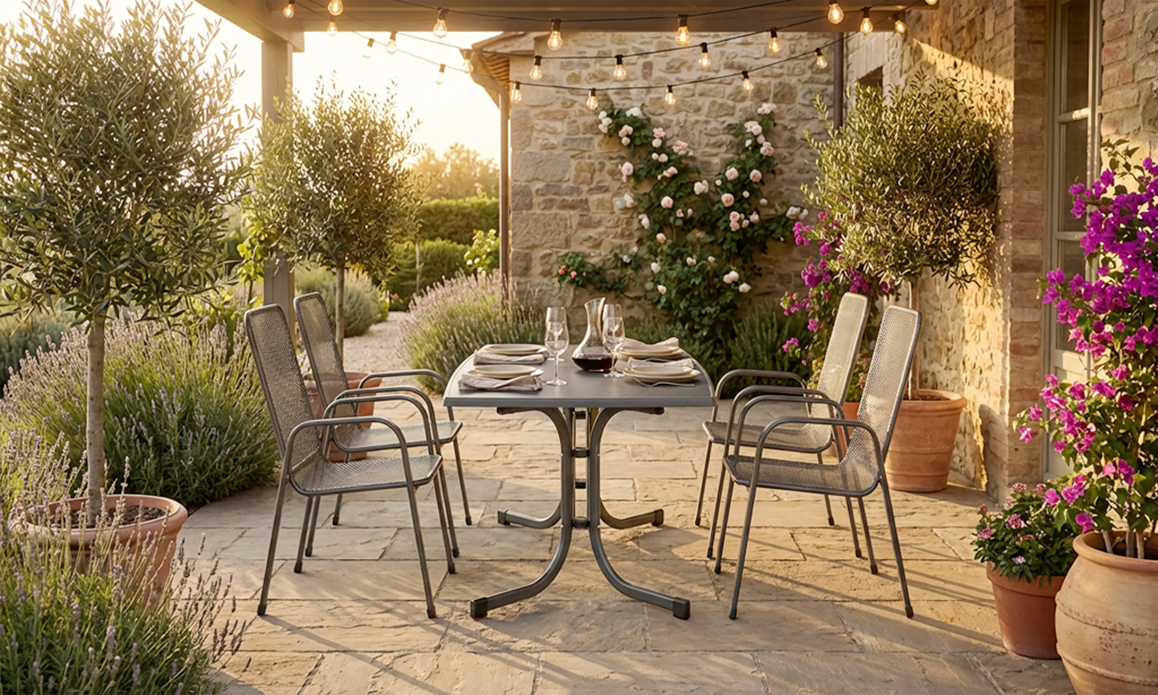 MFG Garten-Essgruppe Boulevard 4 Personen Metall anthrazit 