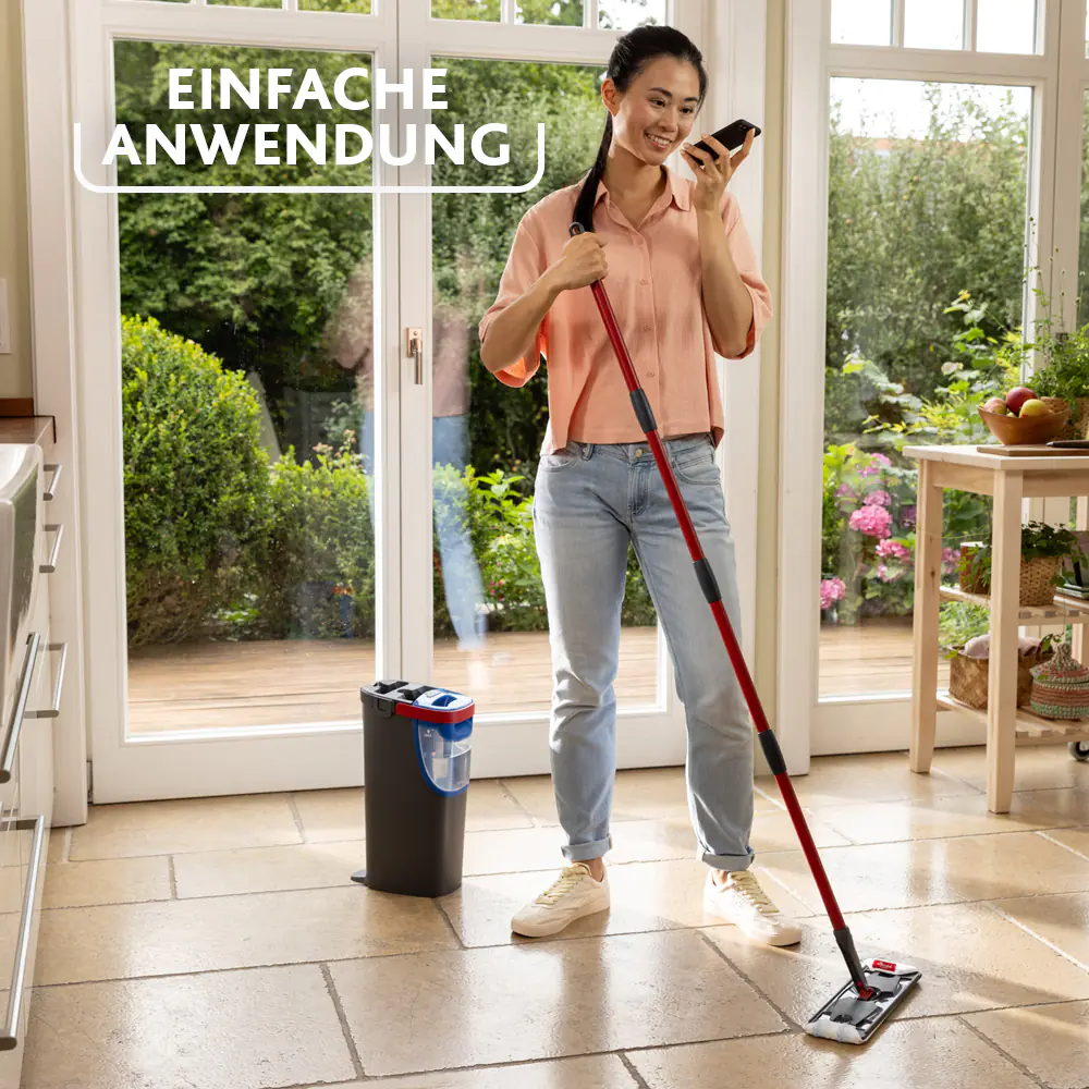 Vileda Bodenwischer Reinigungsset H2PRO Flat Mop 