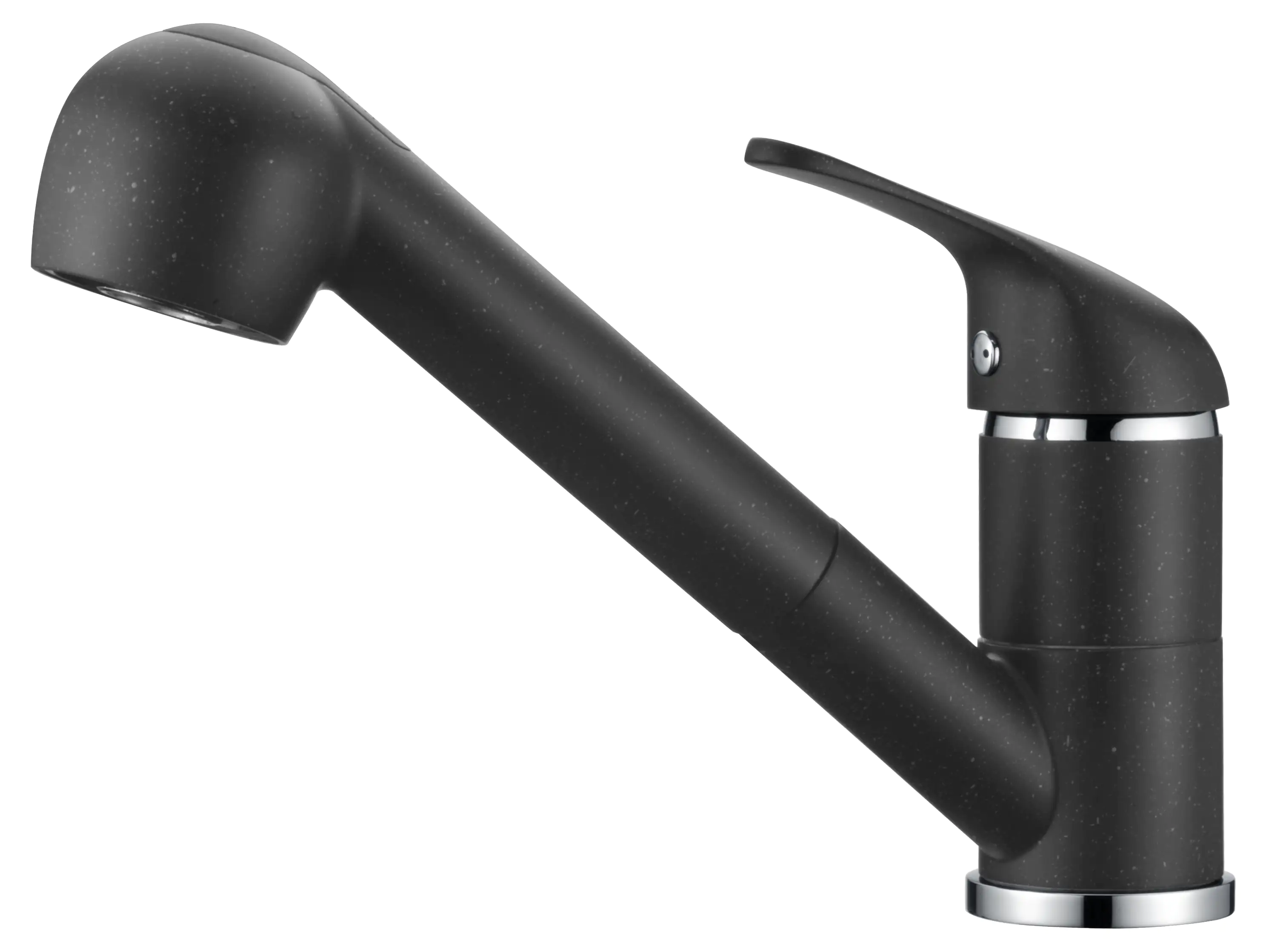 Primaster Küchenarmatur Hamm Granit schwarz mit Handbrause