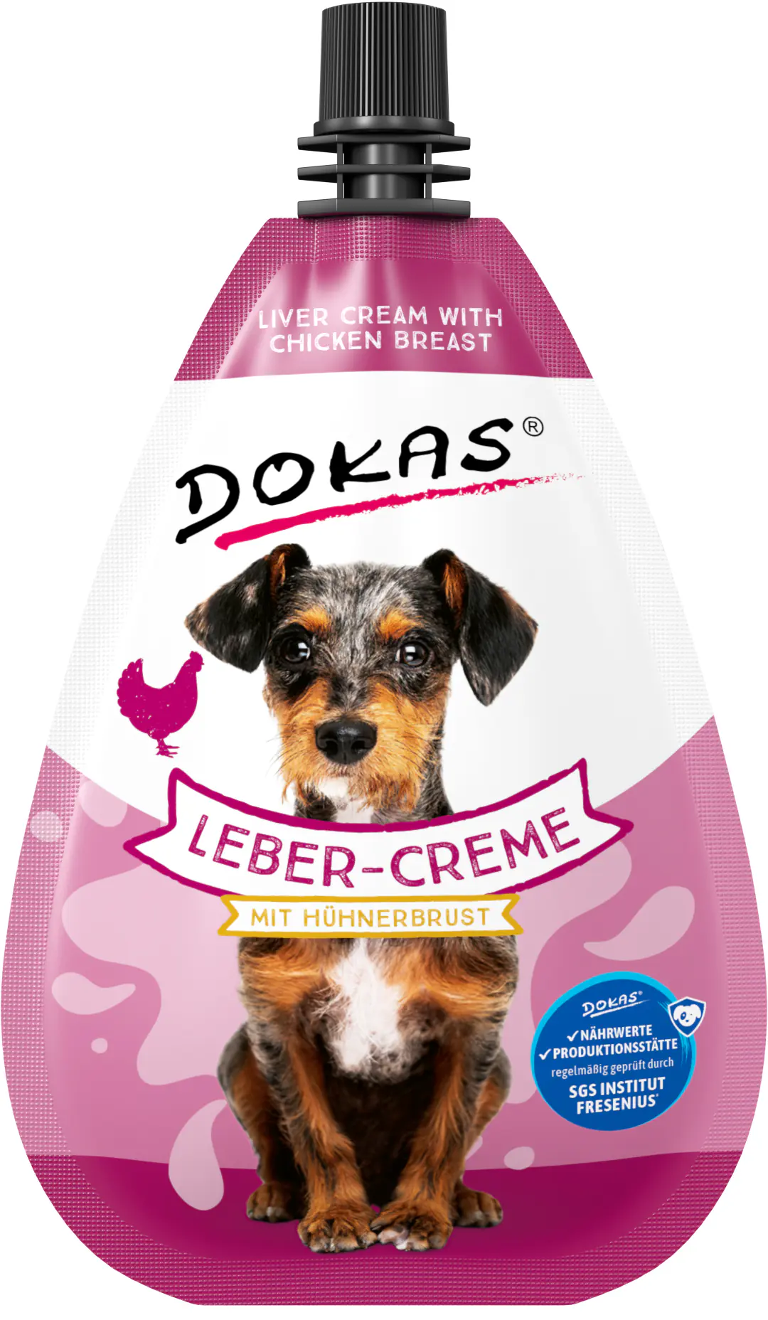 Dokas Hundesnack Adult Lebercreme Adult getreidefrei 85 g Hühnerbrust 