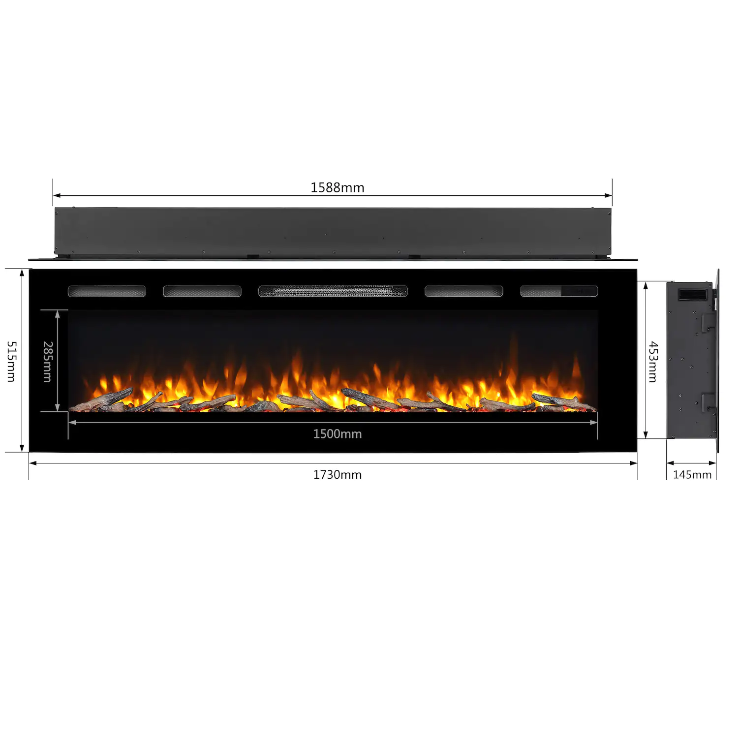 Balderia Elektrokamin Fiamma 68 - Elektrischer Einbaukamin