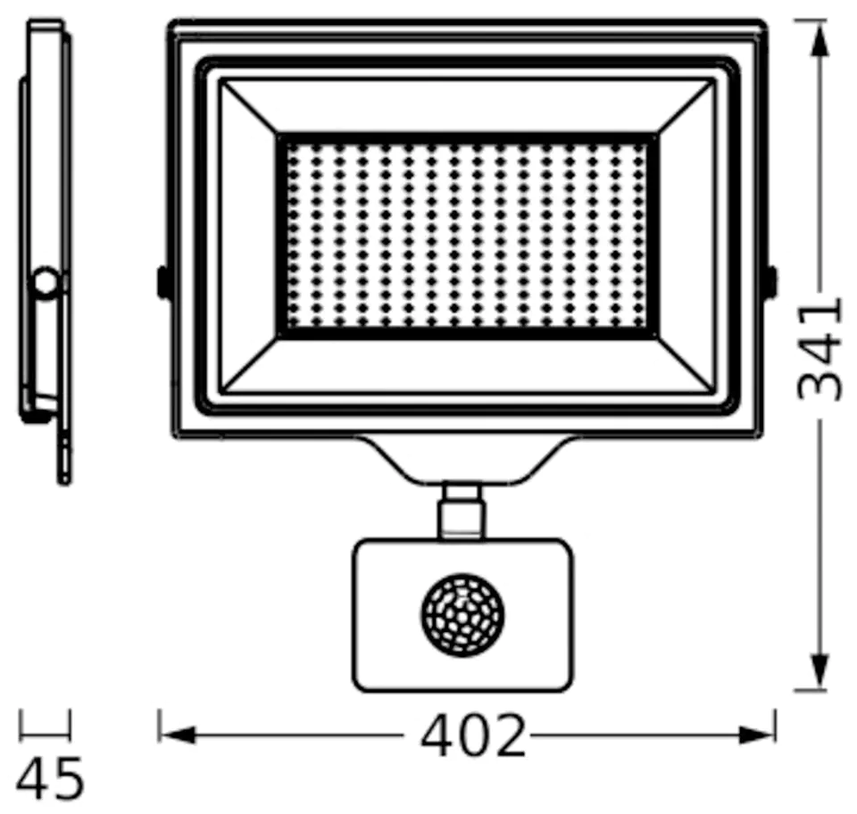 Ledvance LED Außenstrahler Floodlight Essential Sensor schwarz 200 W