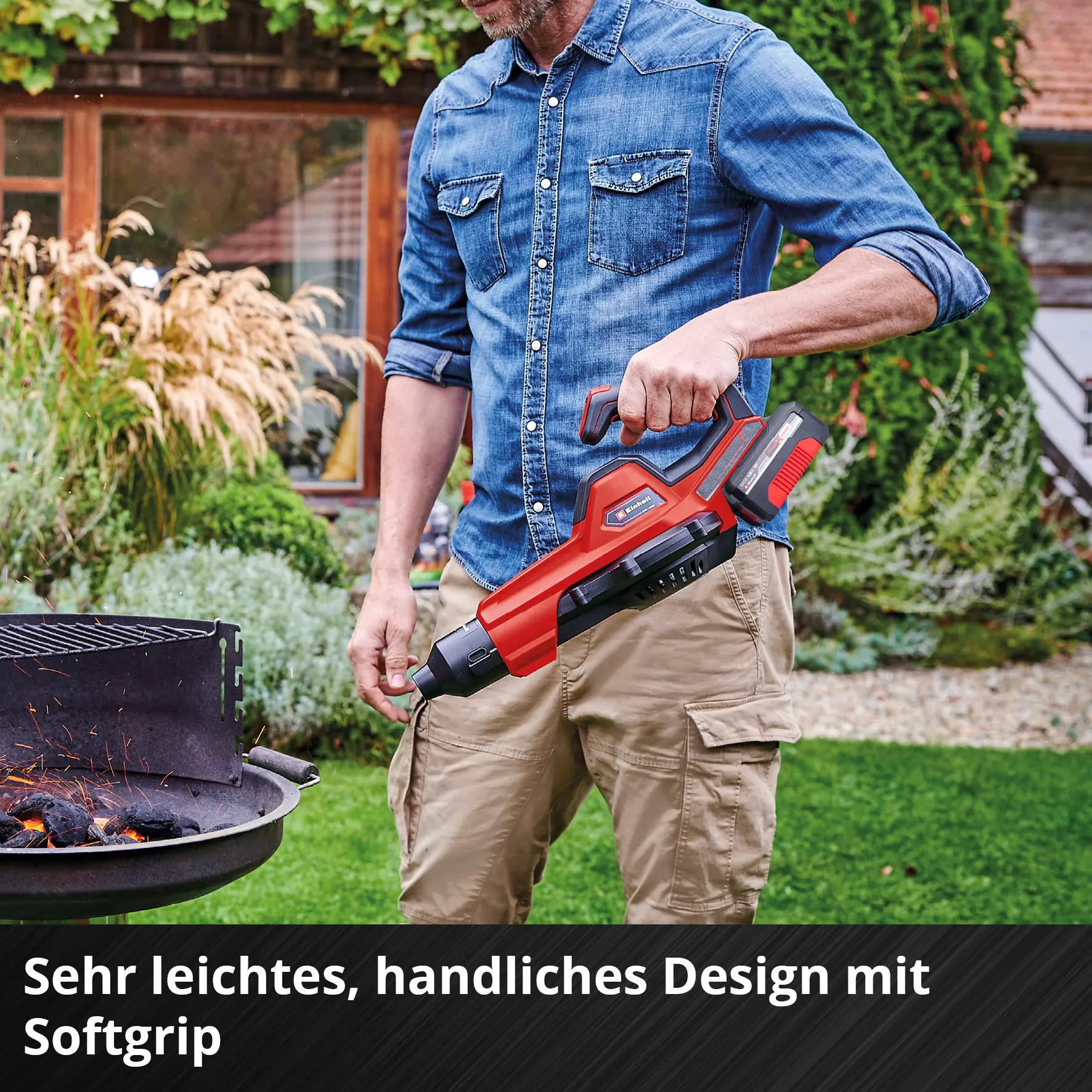 Einhell Akku-Laubbläser GE-UB 18/250 Li E mit 4,0 Ah Akku