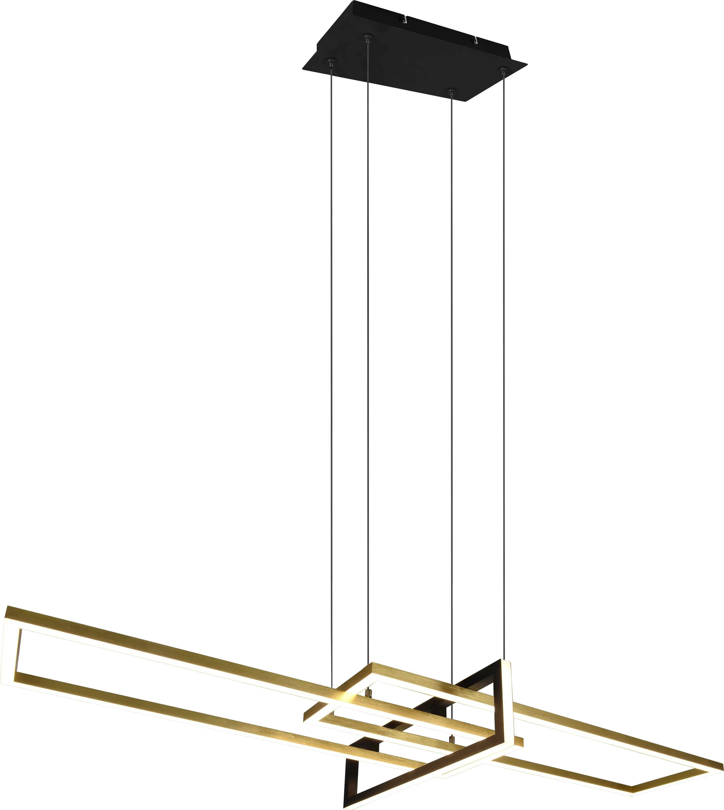 Trio Leuchten LED Pendelleuchte Salinas schwarz matt, Switch-Dimmer