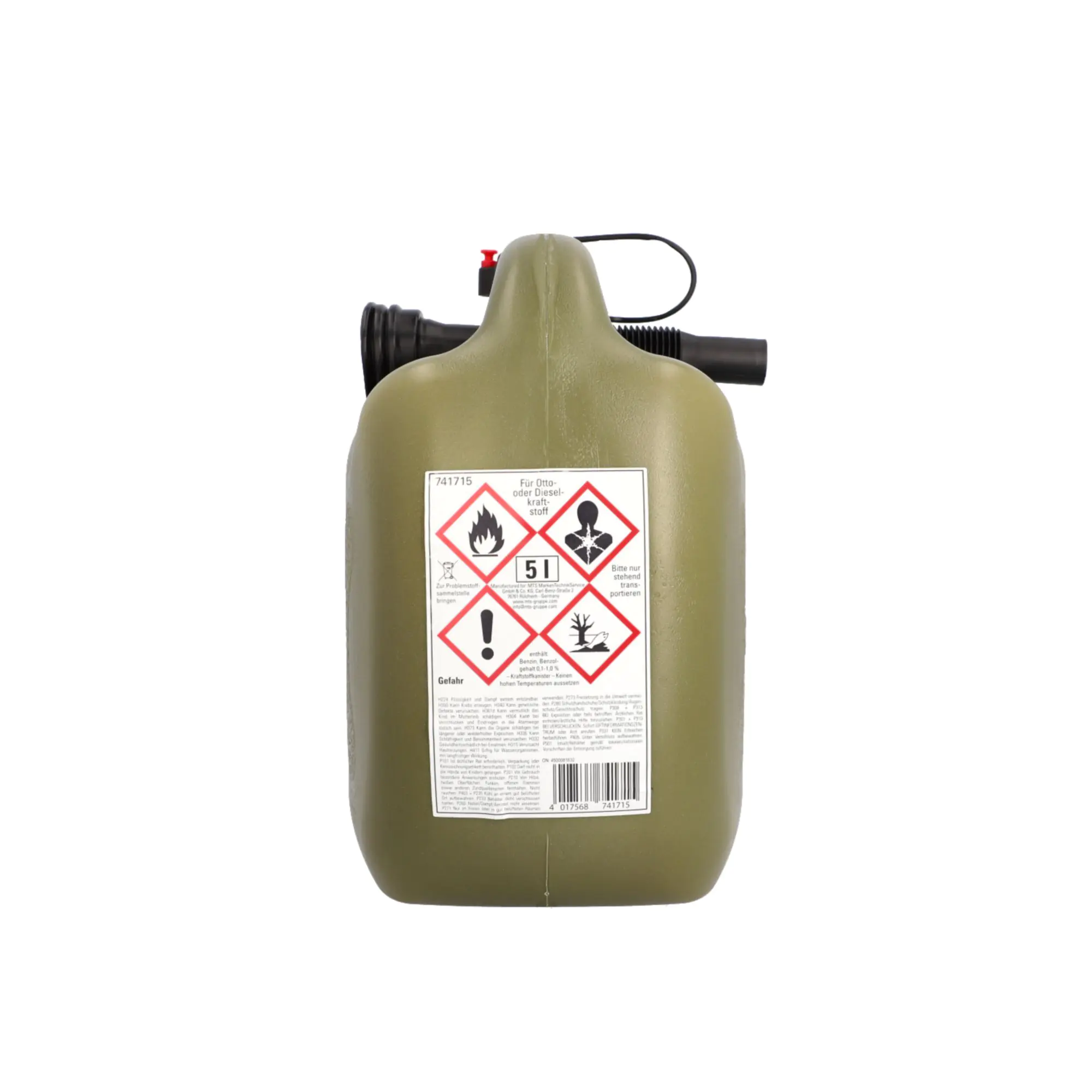 Cartrend Benzinkanister 5 Liter Kunststoff grün