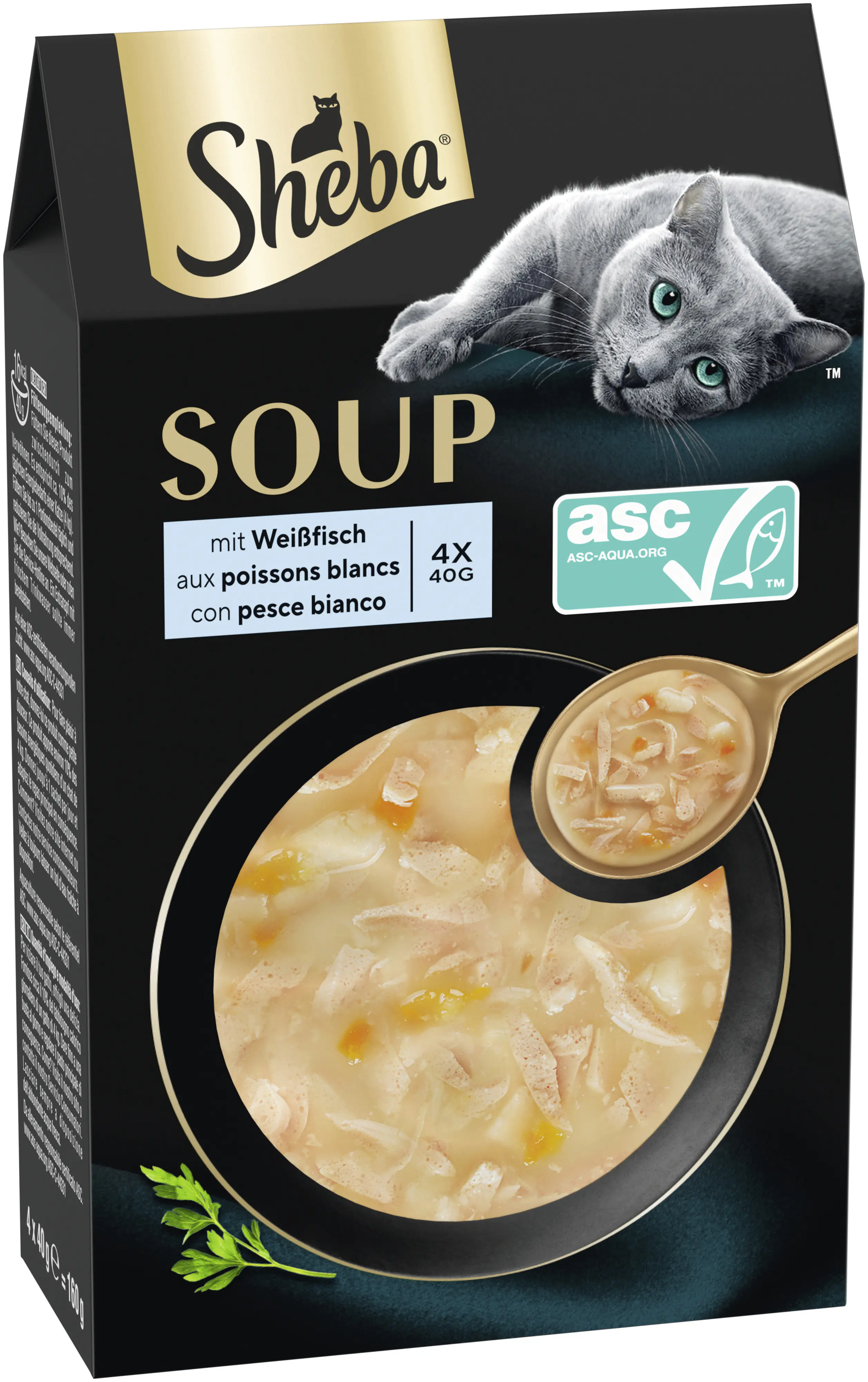 Sheba Soup Katzensuppe Adult 4 x 40 g Weißfisch