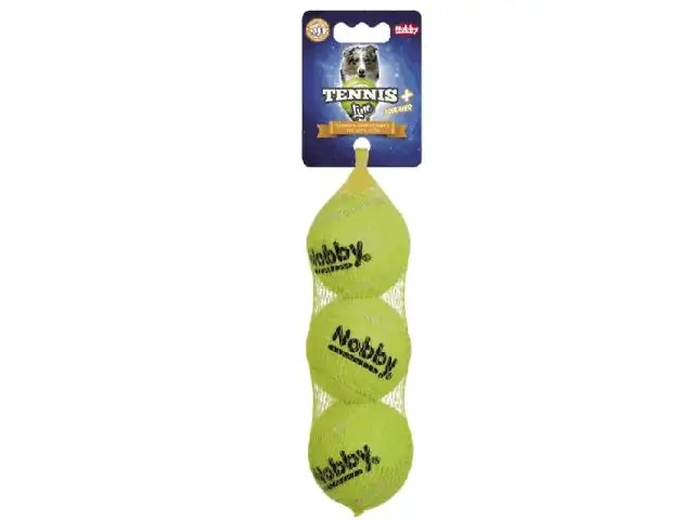Nobby Tennisball mit Squeaker M 6,5 cm 3er Netz