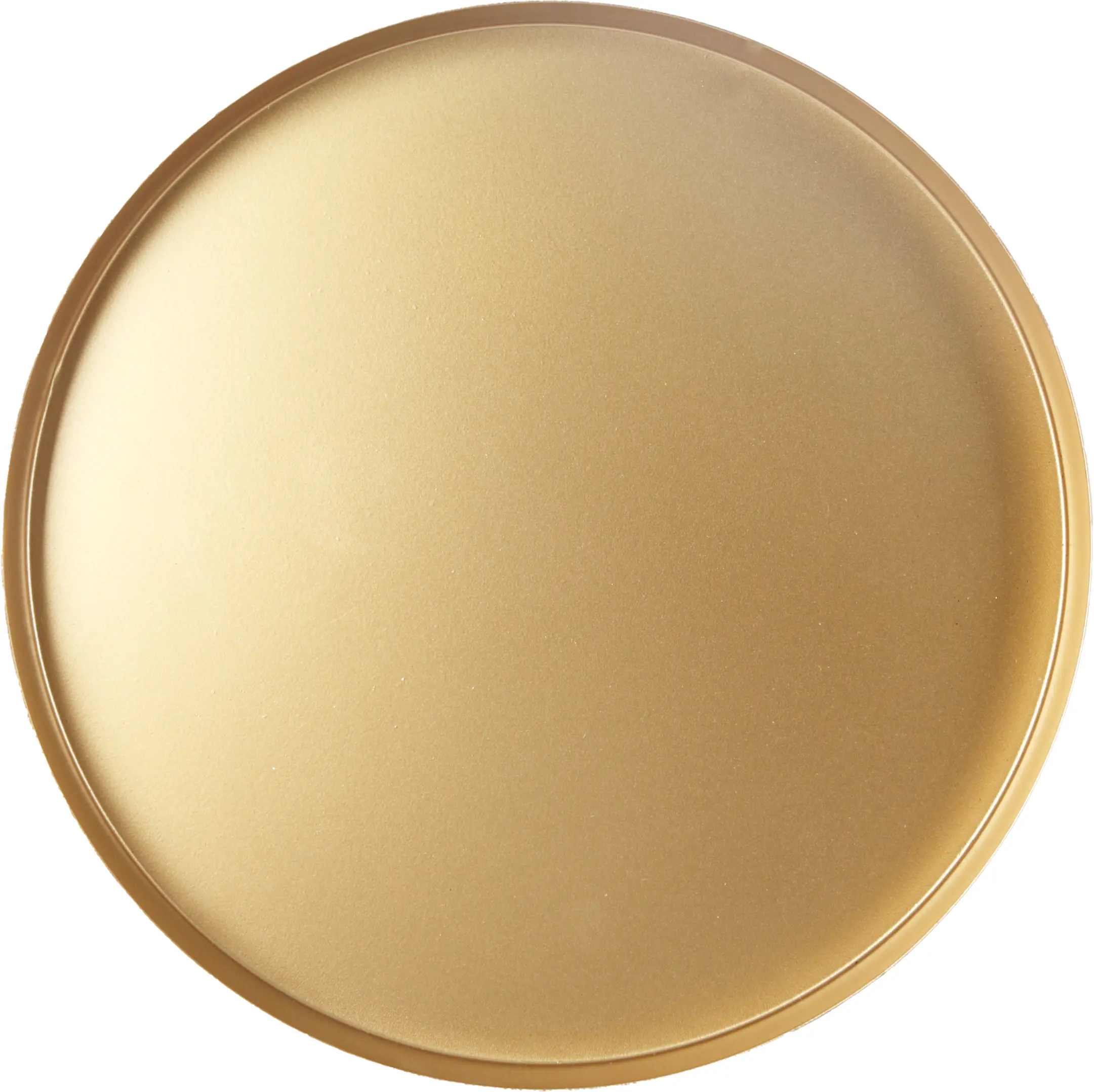 Dekotablett Metall Ø 30 x 3 cm gold
