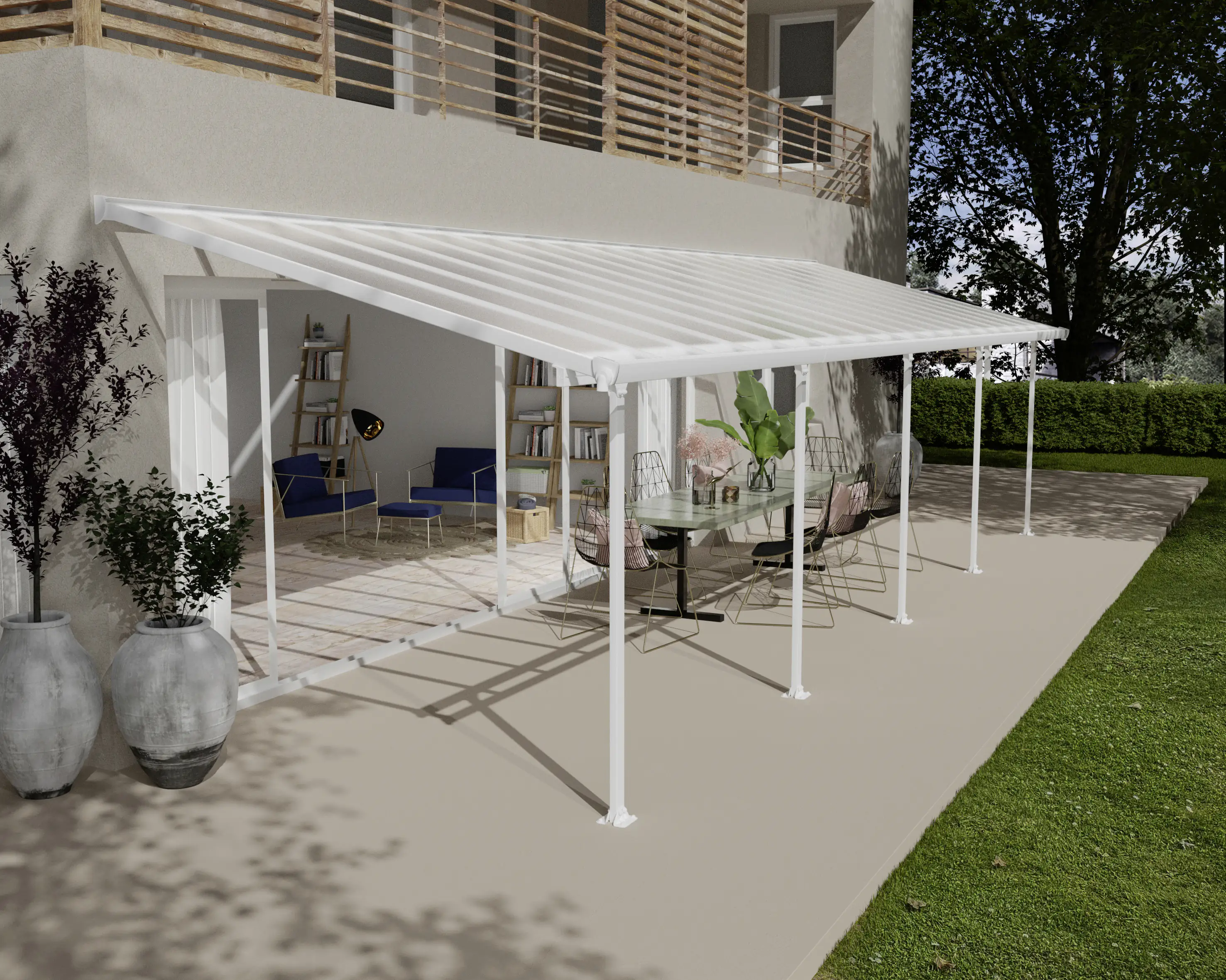 Canopia Terrassenüberdachung Feria  971 x 294 cm weiß
