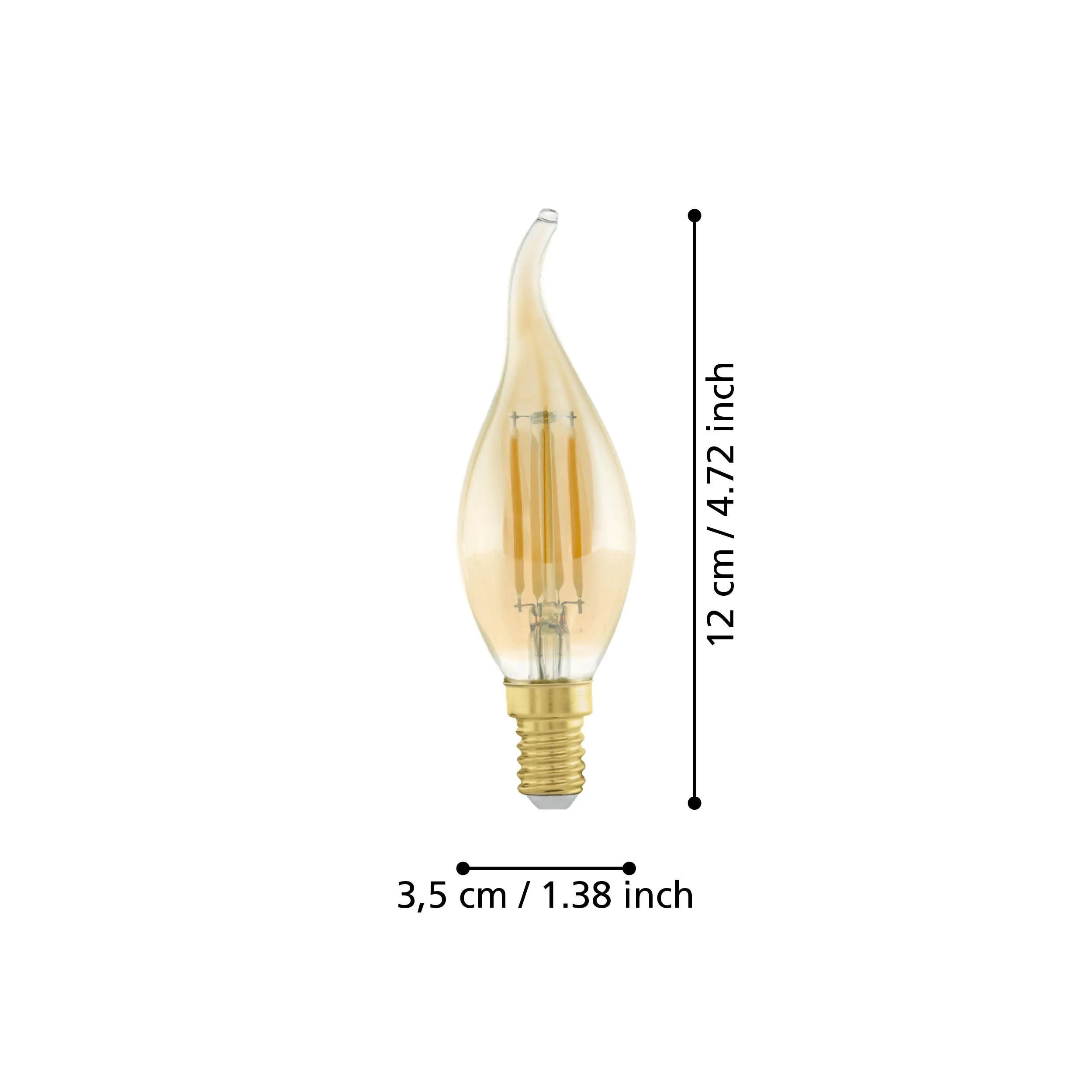 Eglo LED Leuchtmittel CF35 E14 Tropfenform 4 W warmweiß amber