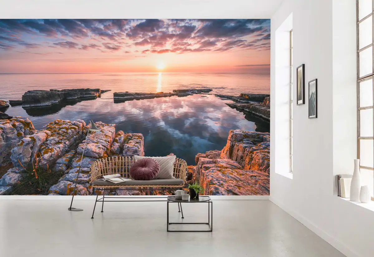 Komar Vlies Fototapete Spiegelküste 368 x 248 cm 