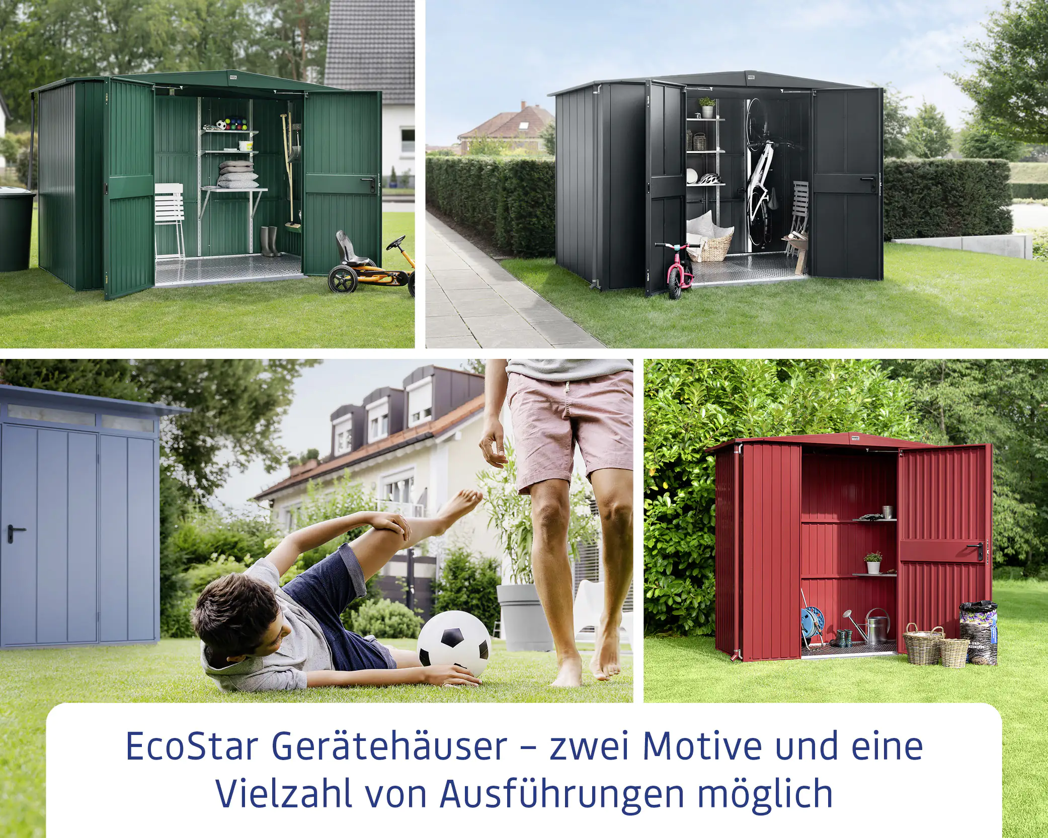 EcoStar Gerätehaus Elegant-S Typ 3 graualuminium 323,6 x 247,7 x 219,4 cm