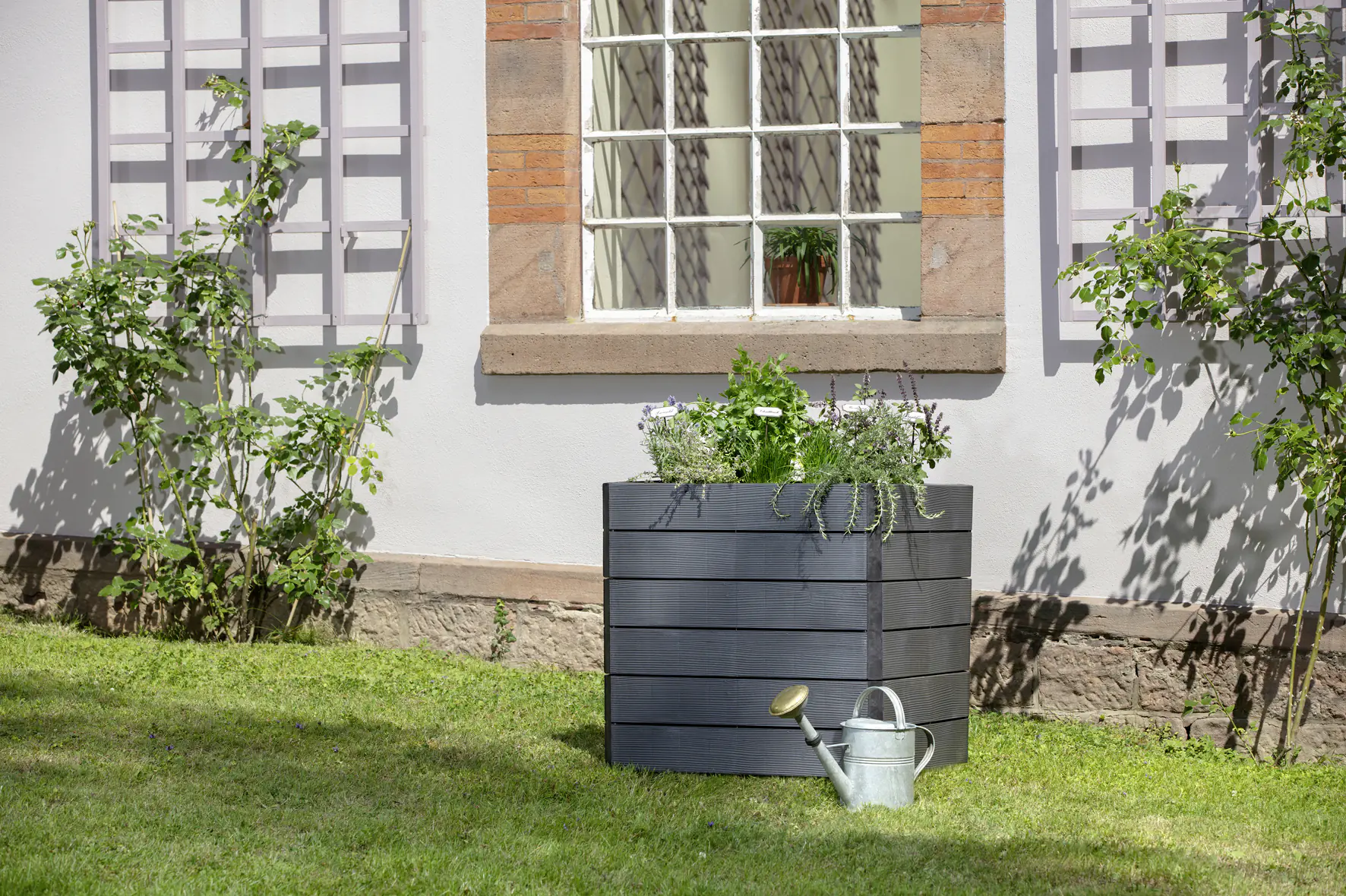 Garantia Hochbeet Ergo Quadro L 75 80 x 80 x 75 cm, wood, Wassersystem