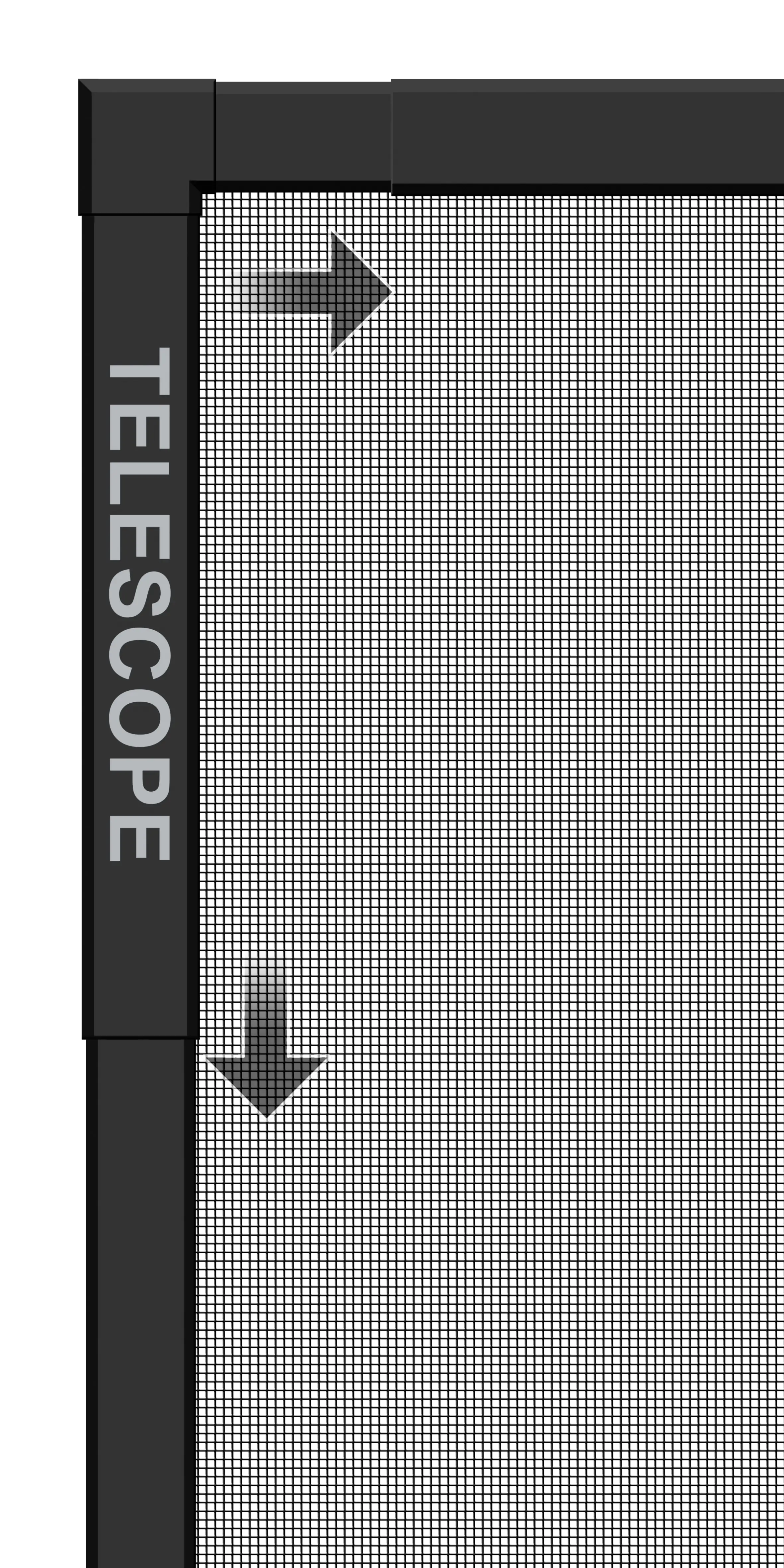 Schellenberg Fliegenschutz-Fenster TELESCOPE 80 x 85 - 140 x 150 cm anthrazit/anthrazit