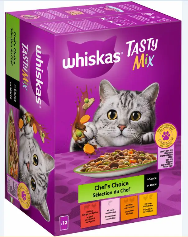 Whiskas Multipack Chefs Choice Tasty Mix Katzenfutter 12 x 85 g