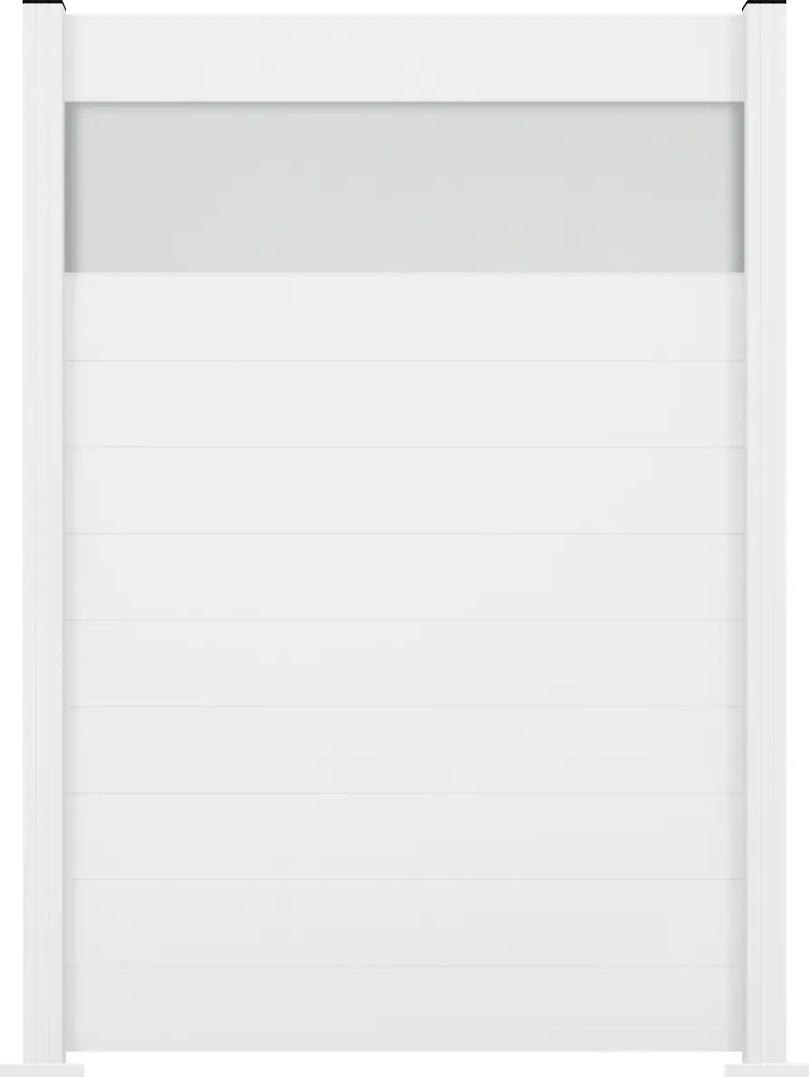 Ambiente Alu-Zaun Grundset Paneel 150 weiß 187 x 124,2 cm  
