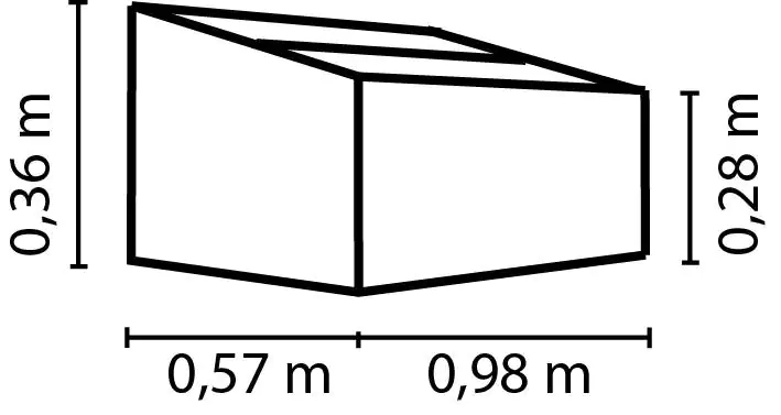 Vitavia Frühbeet Levana 1 57 x 98 cm aqua