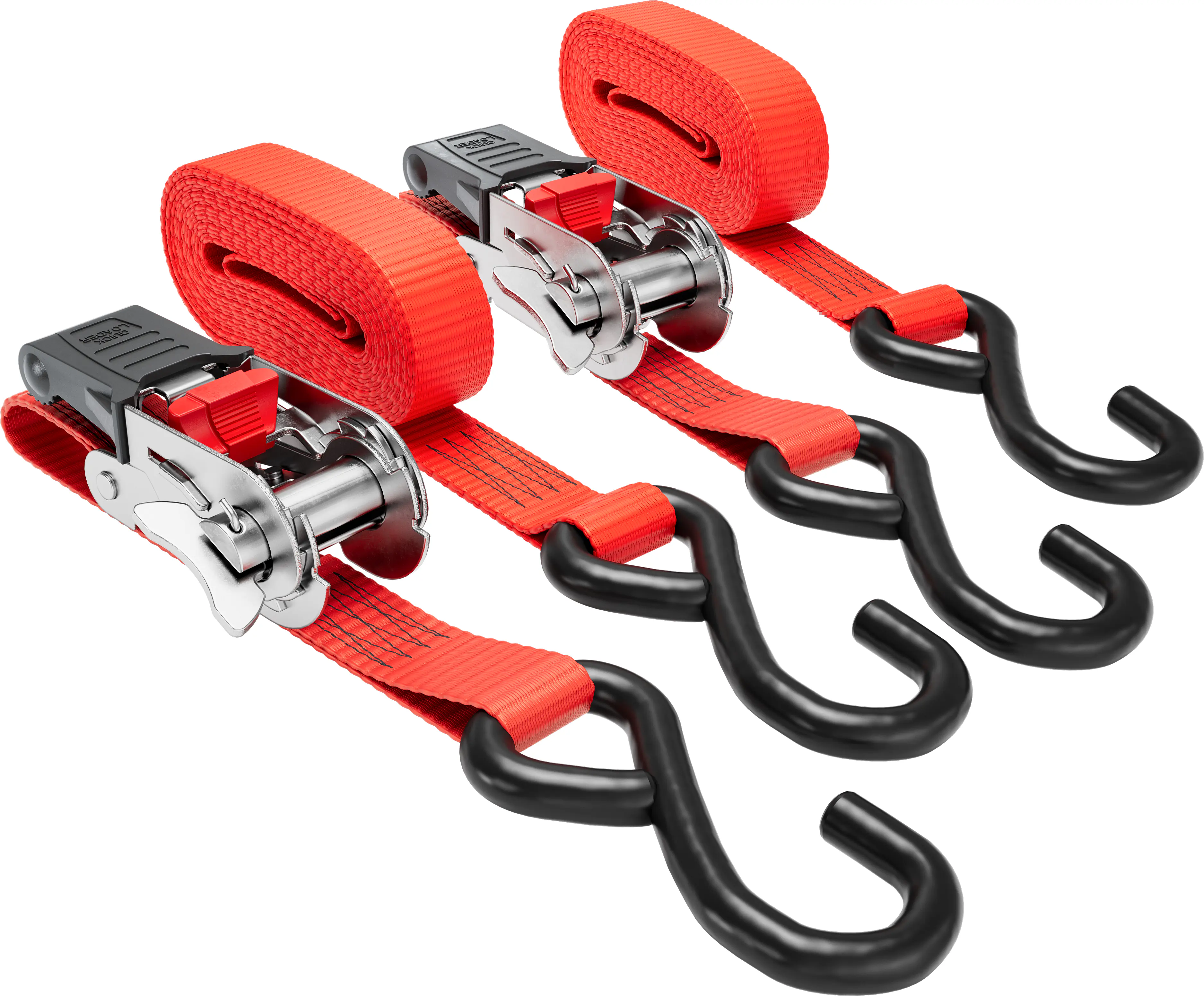 QUICKLOADER® Spanngurt 25 mm x 4,5 m 2 Stück rot 