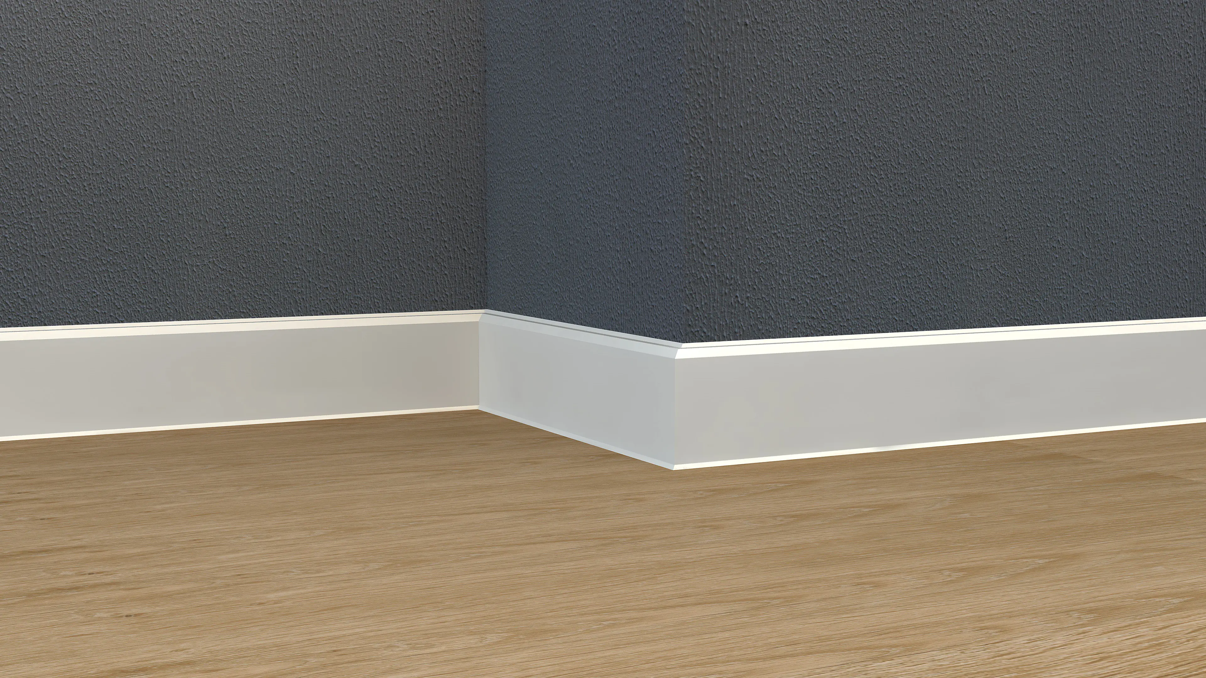 Neuhofer Fußleiste MDF 240 cm x 80 x 13 mm weiß 