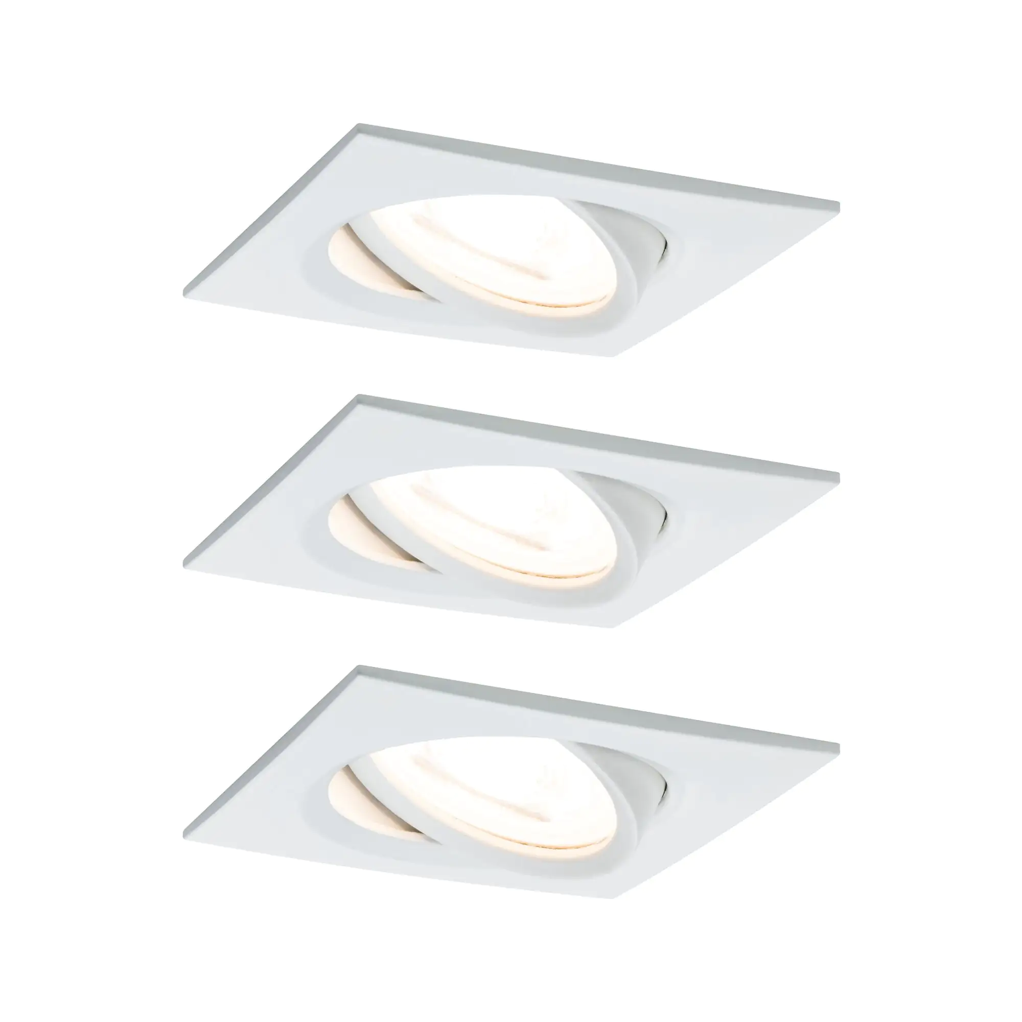 Paulmann LED Einbauleuchte Nova 3er Set weiß 8,4 cm dimmbar GU10 warmweiß