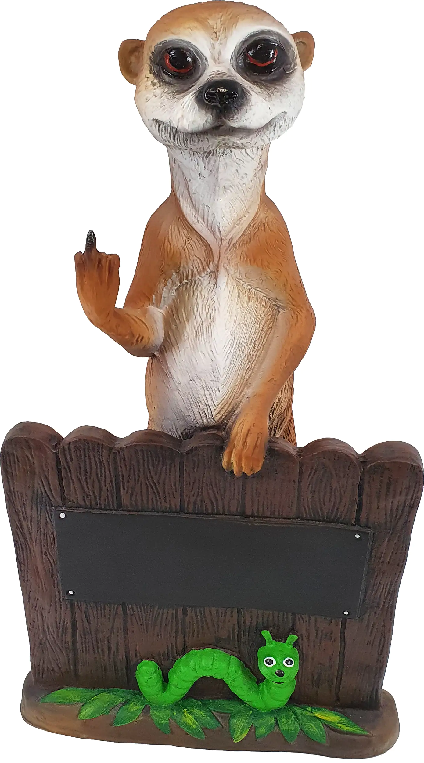Dekofigur Erdmännchen Mittelfinger 60 x 31 x 17 cm 