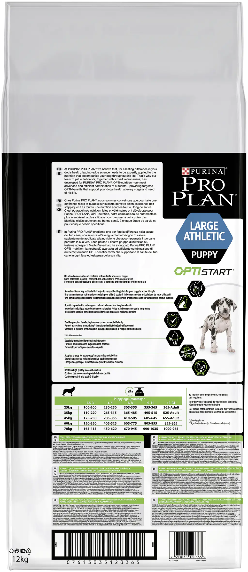Purina Pro Hundetrockenfutter Junior Maxi Athletic 12 kg Huhn & Reis