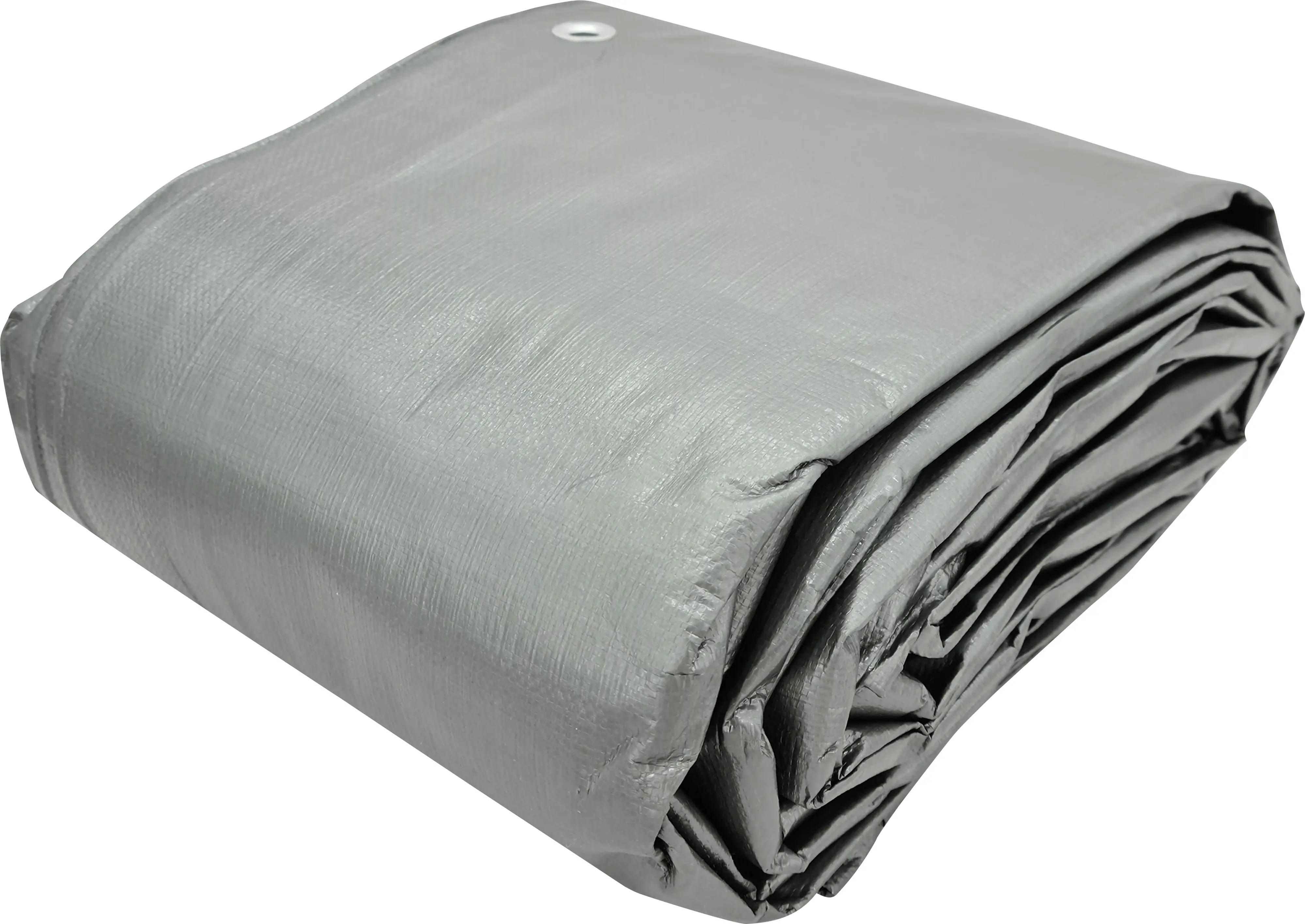 Jufol Abdeckplane für Anhänger 5 x 6 m = 30 m² - 180g/m² silber-grün