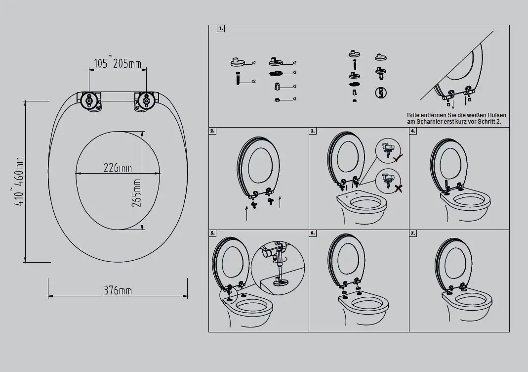 Primaster WC-Sitz mit Absenkautomatik Bambus